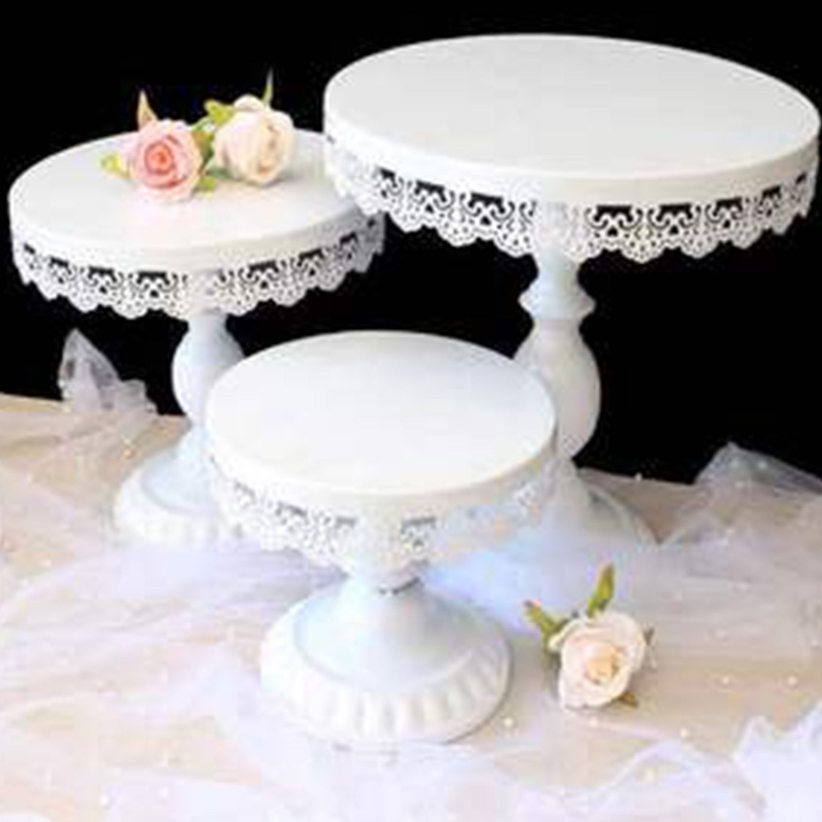 Cake Stand European Style Metal Cupcake Stand for Wedding Party Milk Tea Shop Birthday Party White - Image 5