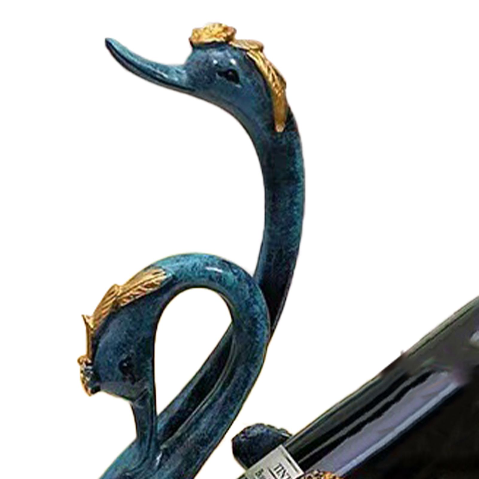 Luxury Swan Wine Rack Innovative Desktop Wine Cabinet Decorative Ornaments for Living Room Office Blue - Image 7