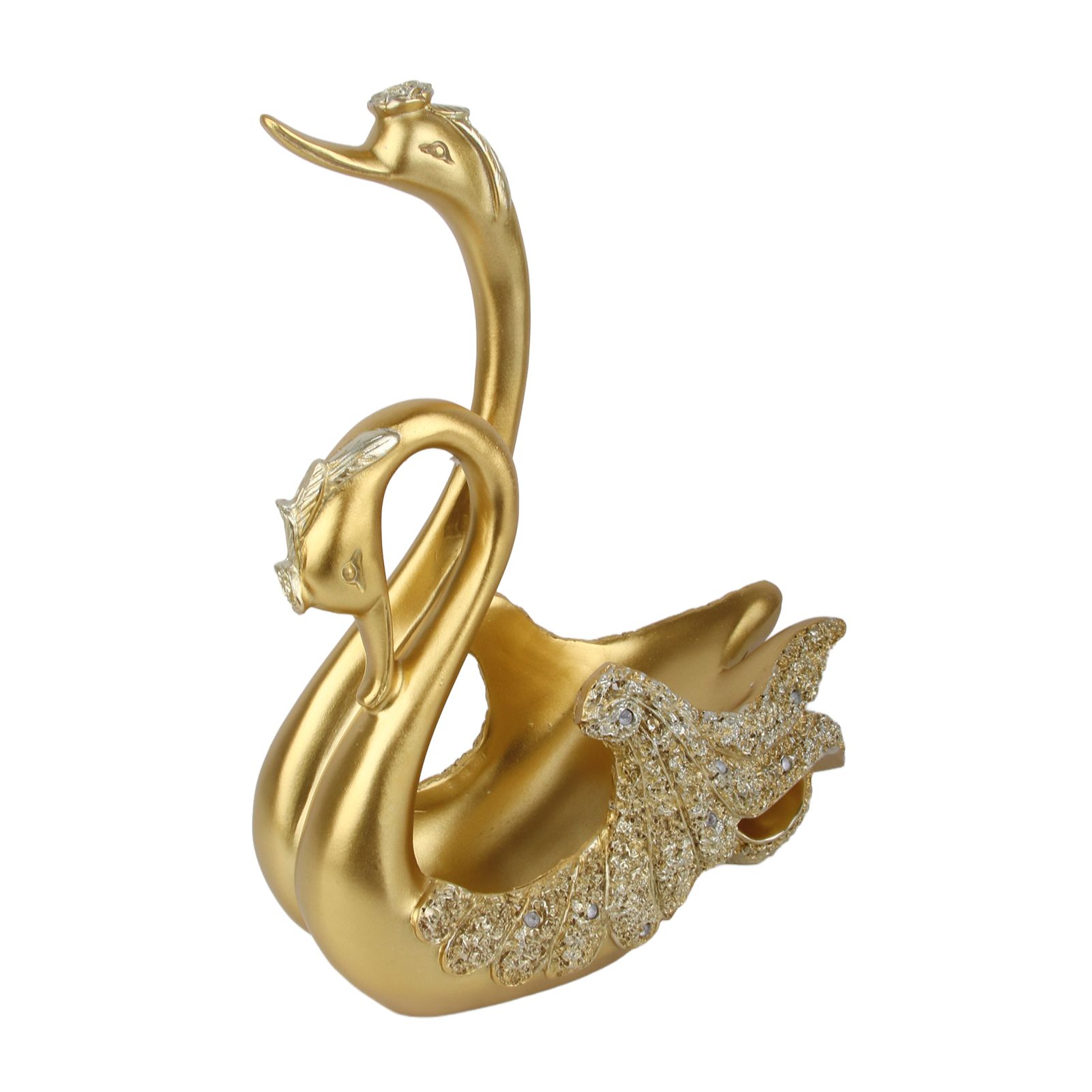 Luxury Swan Wine Rack Innovative Desktop Wine Cabinet Decorative Ornaments for Living Room Office Gold - Image 1