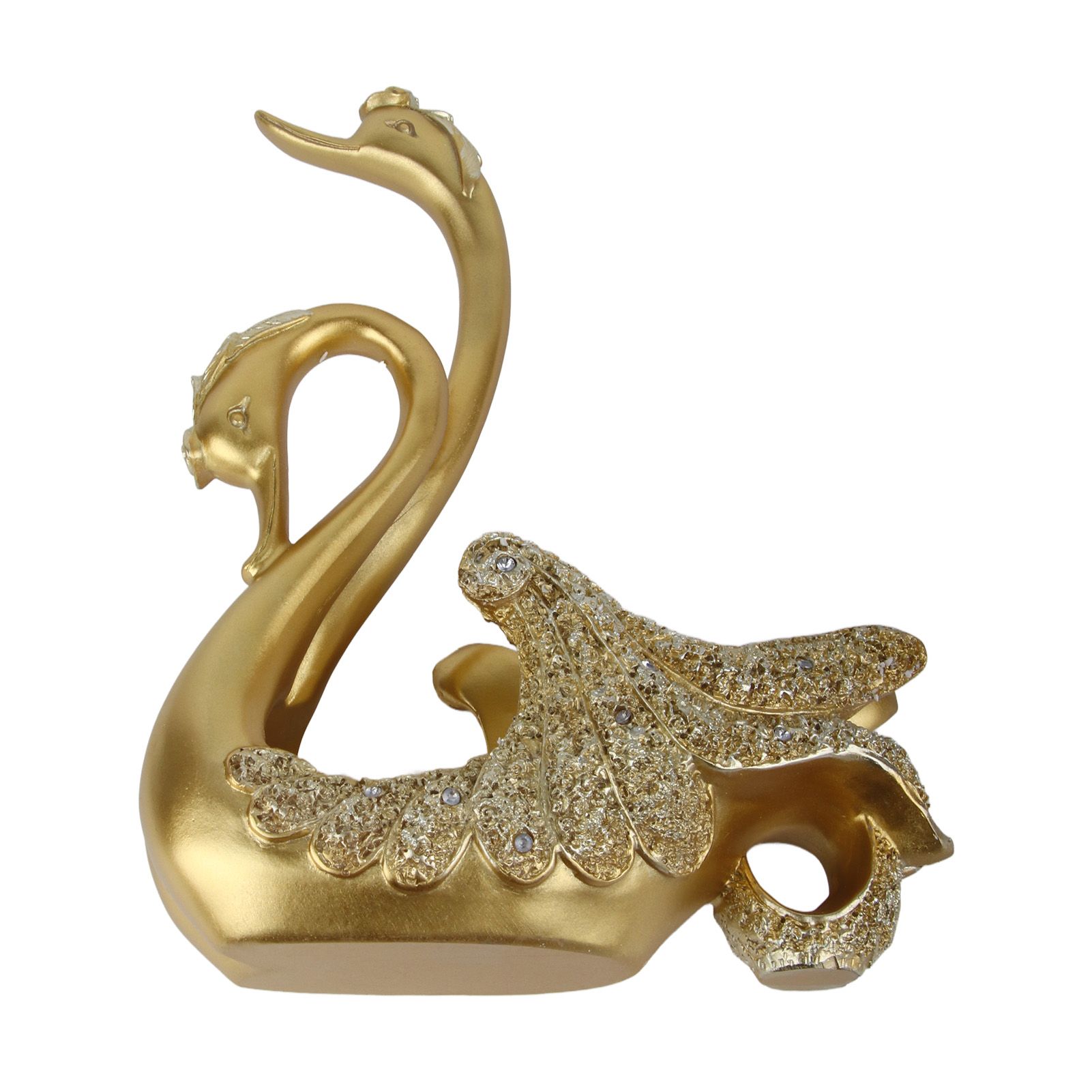Luxury Swan Wine Rack Innovative Desktop Wine Cabinet Decorative Ornaments for Living Room Office Gold - Image 3