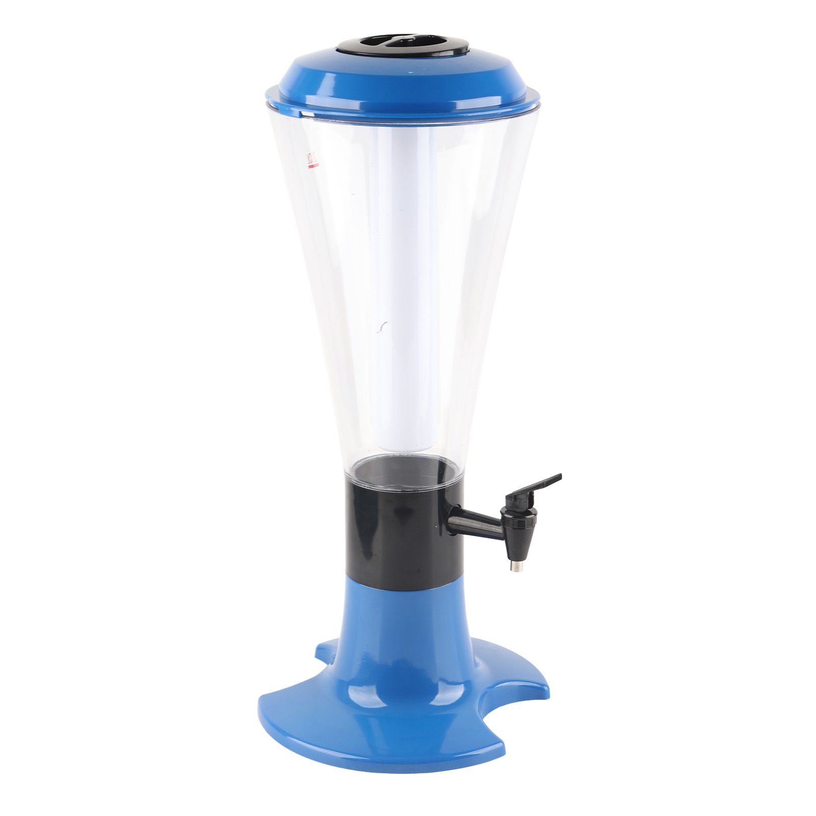 3L Beer Tower Dispenser Multipurpose Luminous Tabletop Wine Beer Tower Dispenser with Tap for Home Bar KTV Blue - Image 2