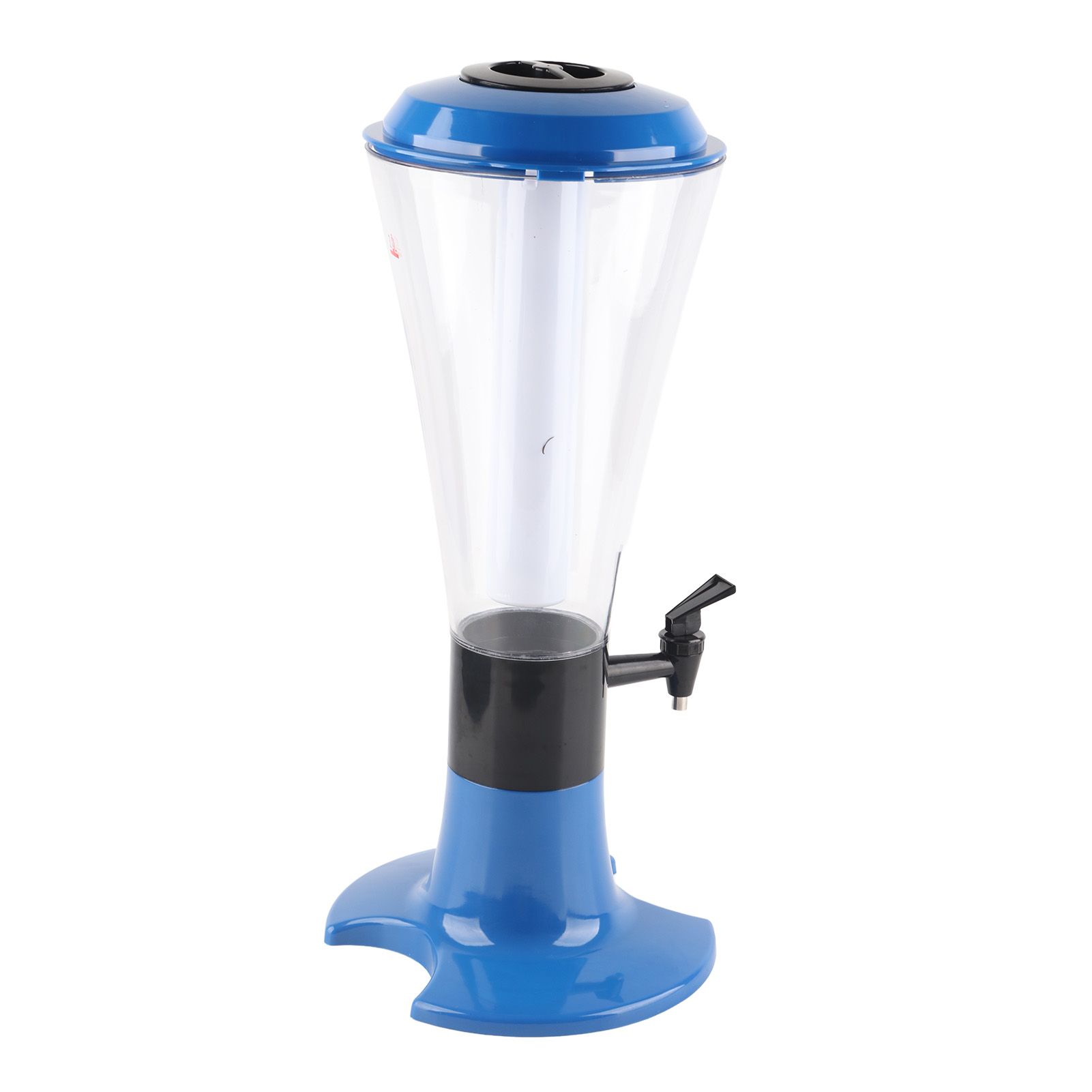 3L Beer Tower Dispenser Multipurpose Luminous Tabletop Wine Beer Tower Dispenser with Tap for Home Bar KTV Blue - Image 3