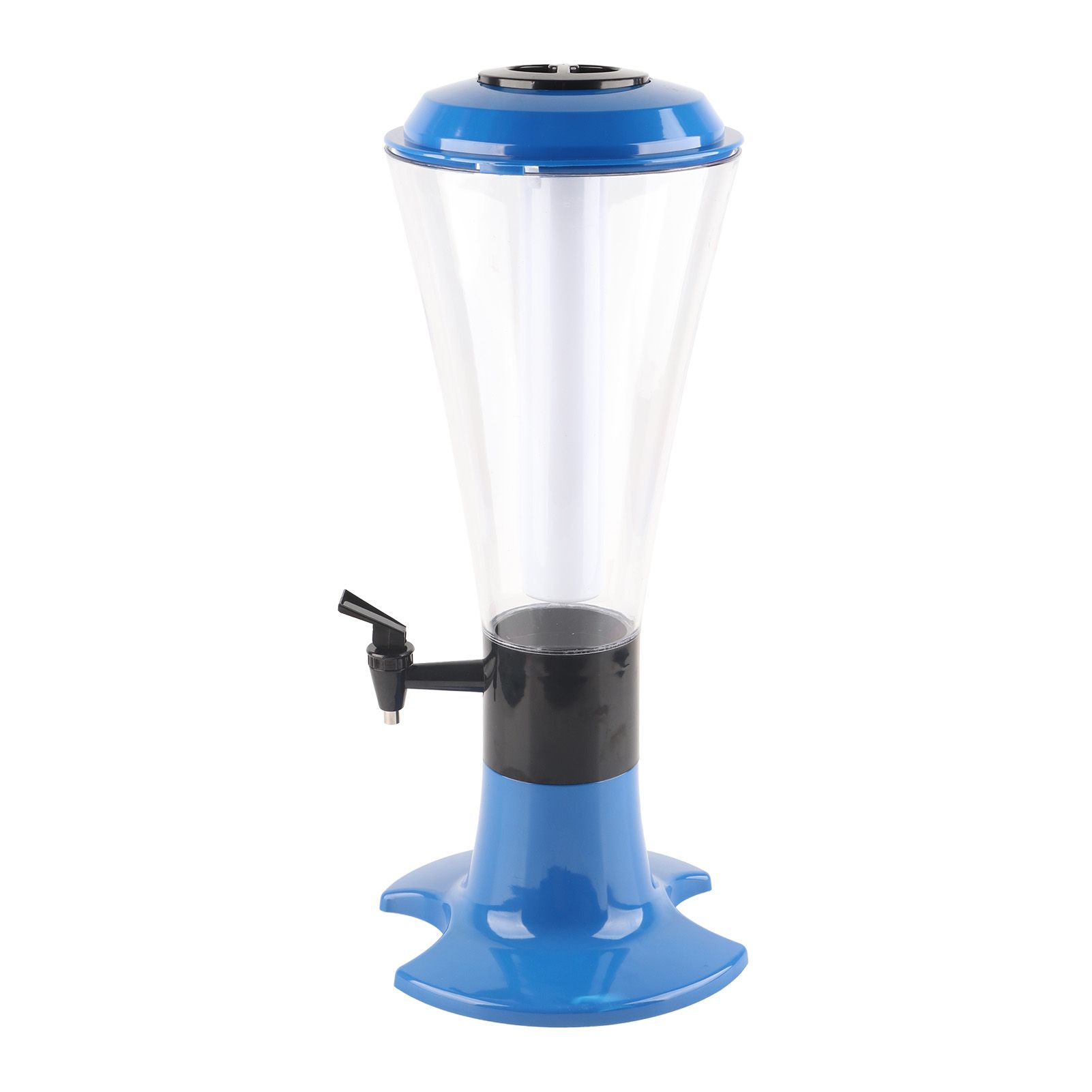 3L Beer Tower Dispenser Multipurpose Luminous Tabletop Wine Beer Tower Dispenser with Tap for Home Bar KTV Blue - Image 8