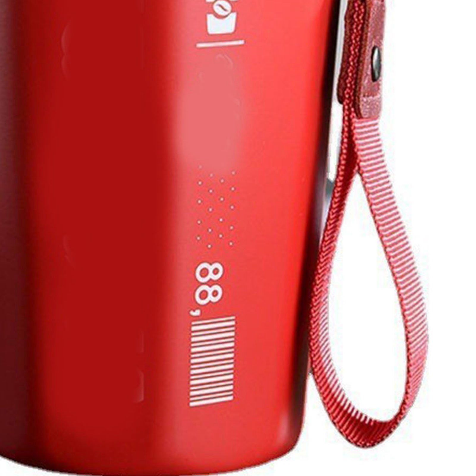 390ml Insulated Coffee Mug Keep Warm Cold Portable Stainless Steel Camping Mug for Home School Office Outdoor Red - Image 8