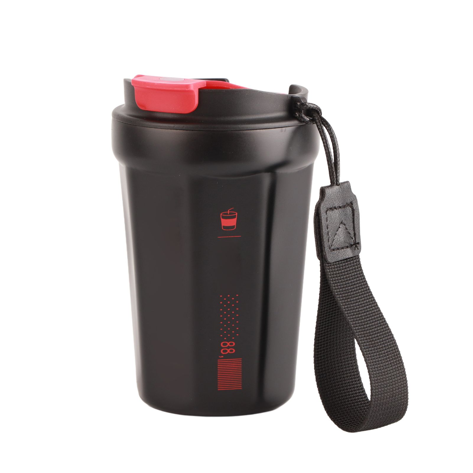 390ml Insulated Coffee Mug Keep Warm Cold Portable Stainless Steel Camping Mug for Home School Office Outdoor Black - Image 2