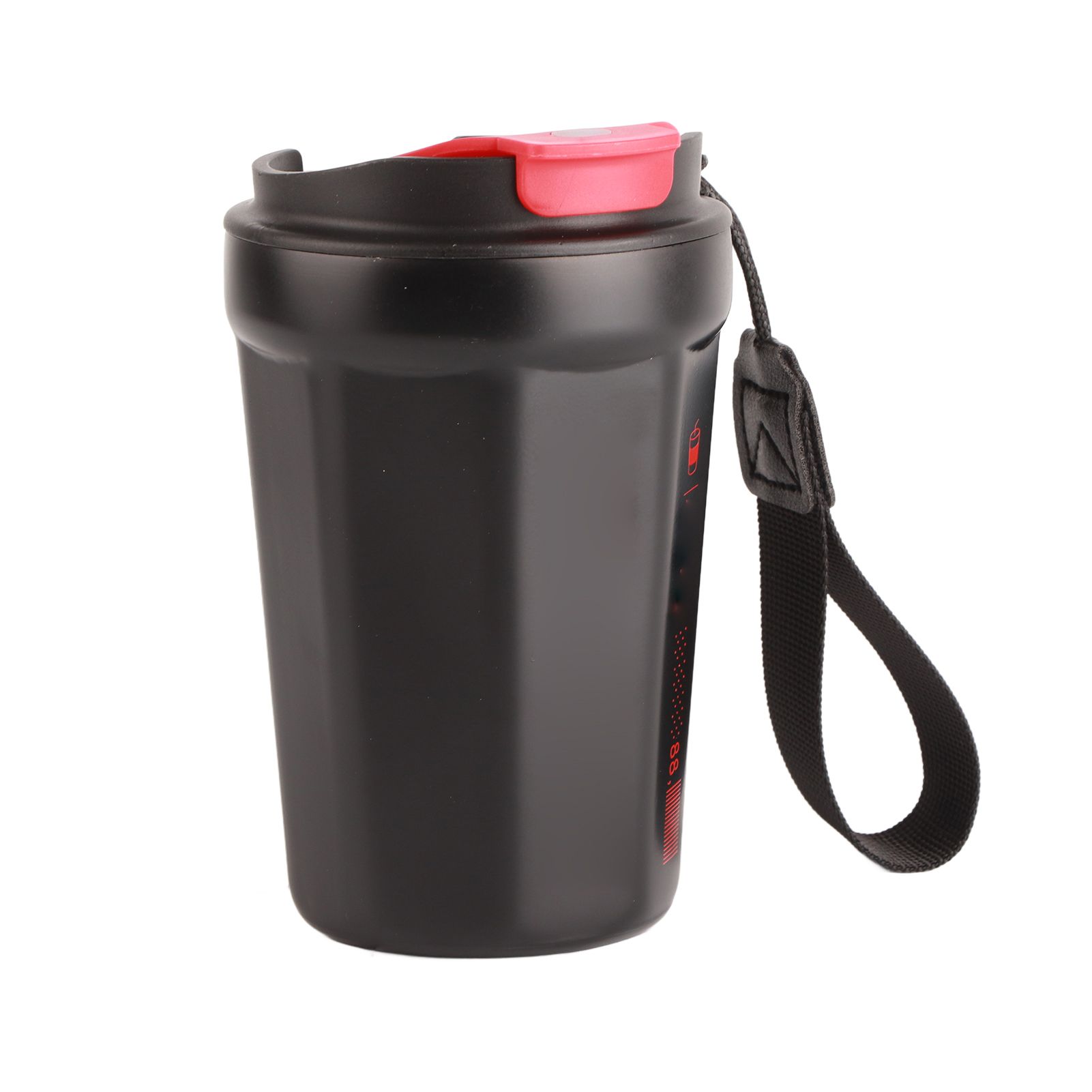 390ml Insulated Coffee Mug Keep Warm Cold Portable Stainless Steel Camping Mug for Home School Office Outdoor Black - Image 3