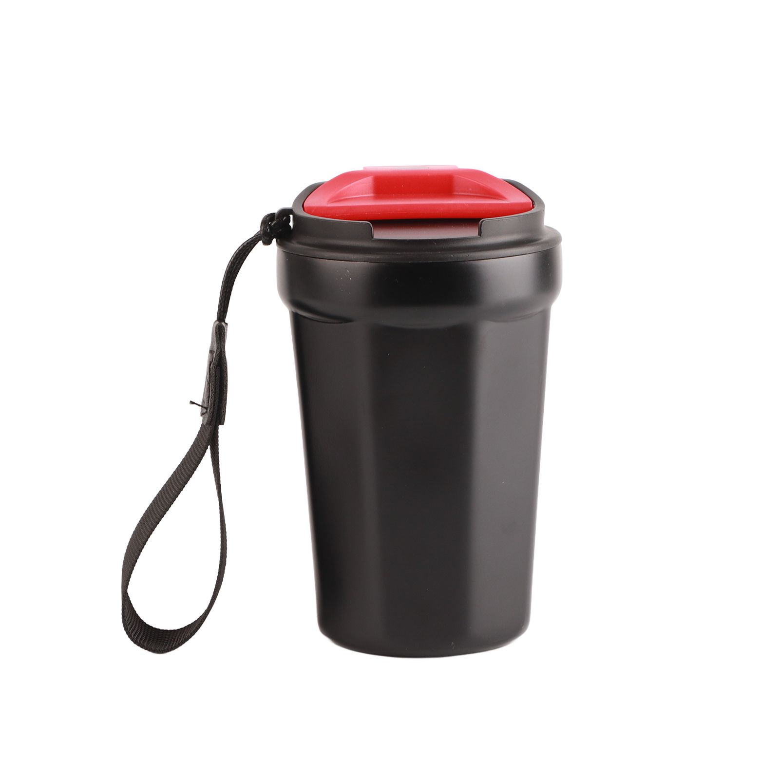 390ml Insulated Coffee Mug Keep Warm Cold Portable Stainless Steel Camping Mug for Home School Office Outdoor Black - Image 4