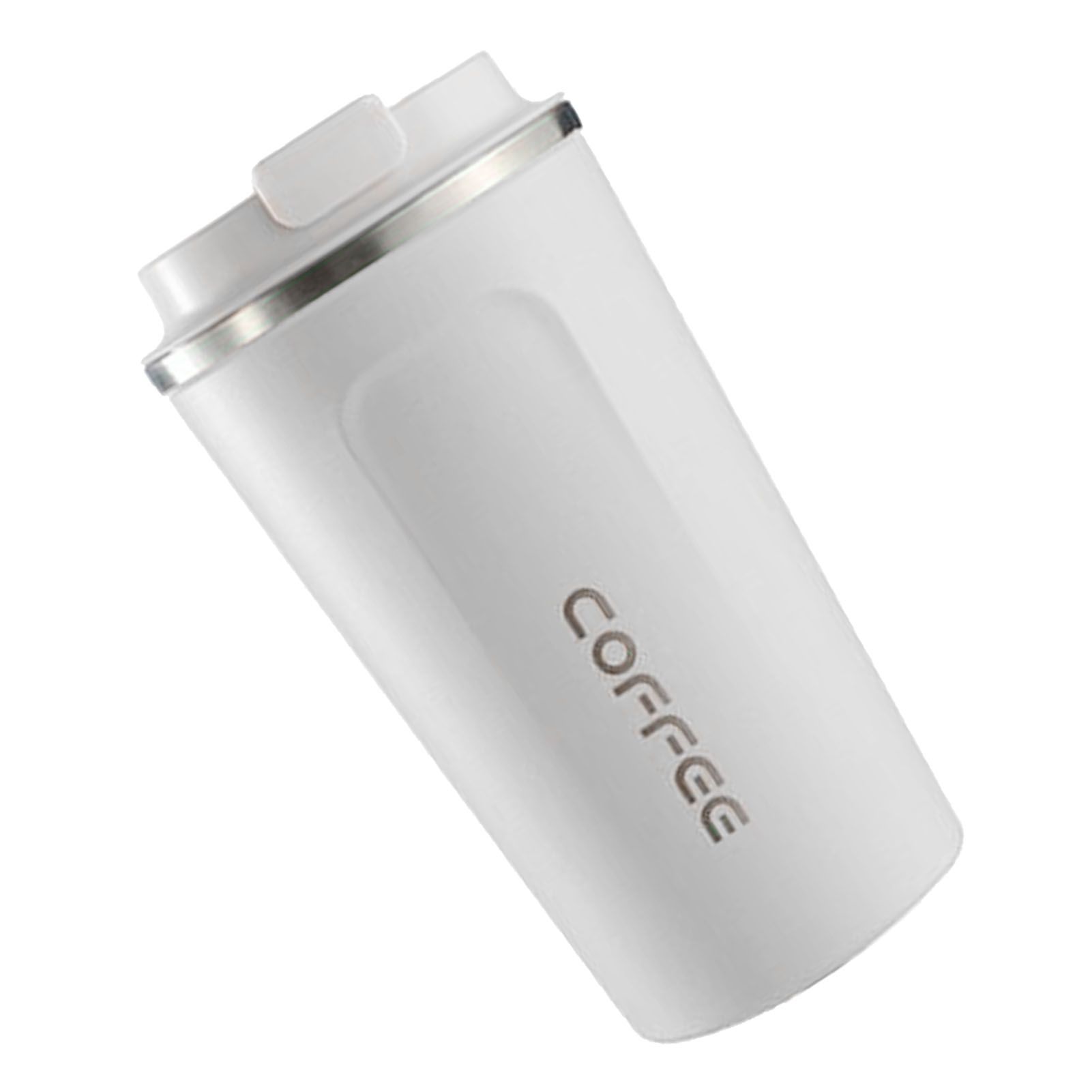 Smart Temperature Display Coffee Cup Portable 304 Stainless Steel Insulation Cup Simple Style Pure Color Generation 2nd White 380ml - Image 4