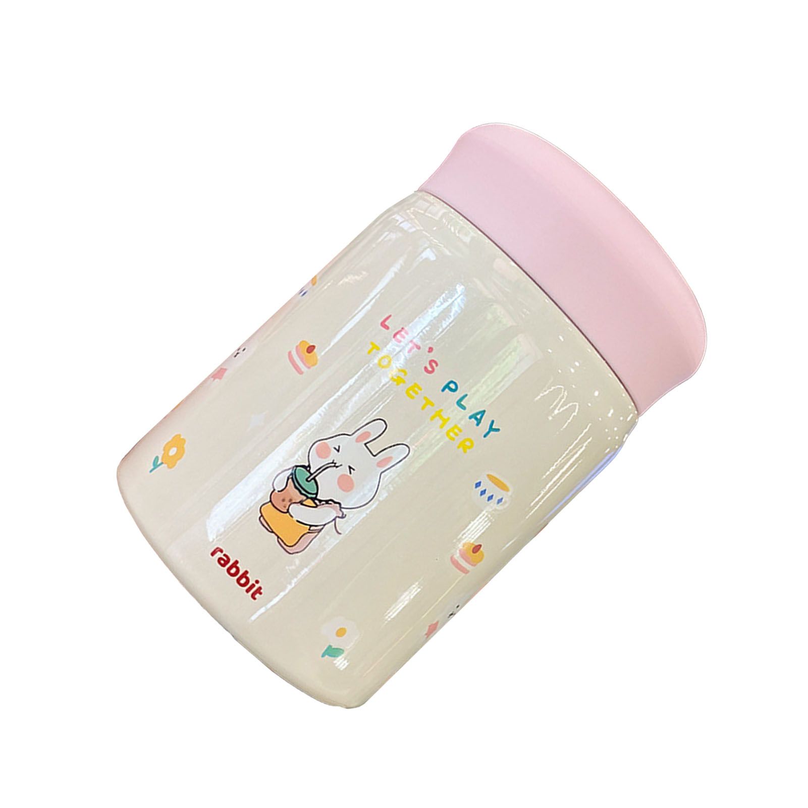 320ml Stainless Steel Insulated Vacuum Food Jar Cup Container with Lid for Outdoor Cartoon Portable Bottle Rabbit - Image 2
