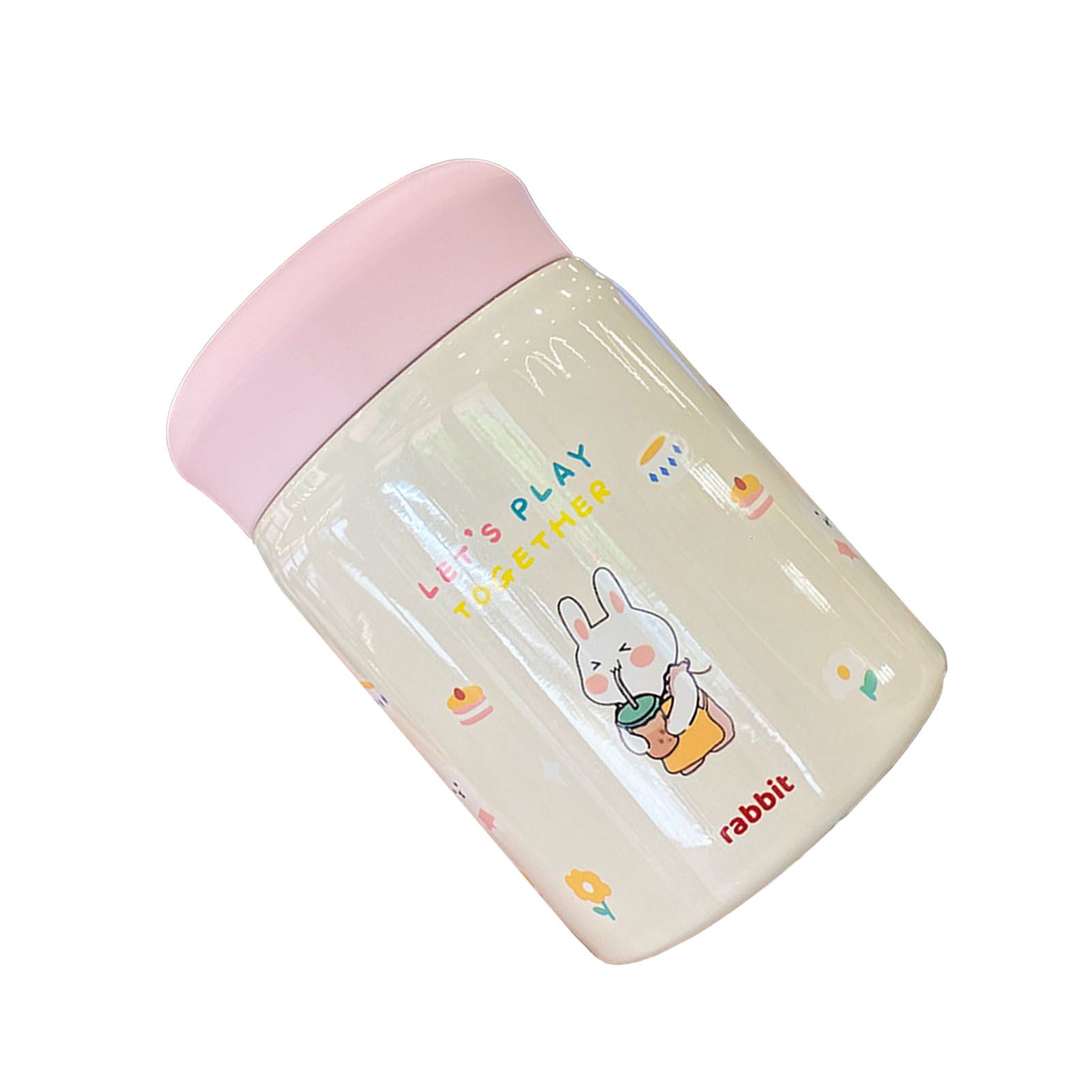 320ml Stainless Steel Insulated Vacuum Food Jar Cup Container with Lid for Outdoor Cartoon Portable Bottle Rabbit - Image 3