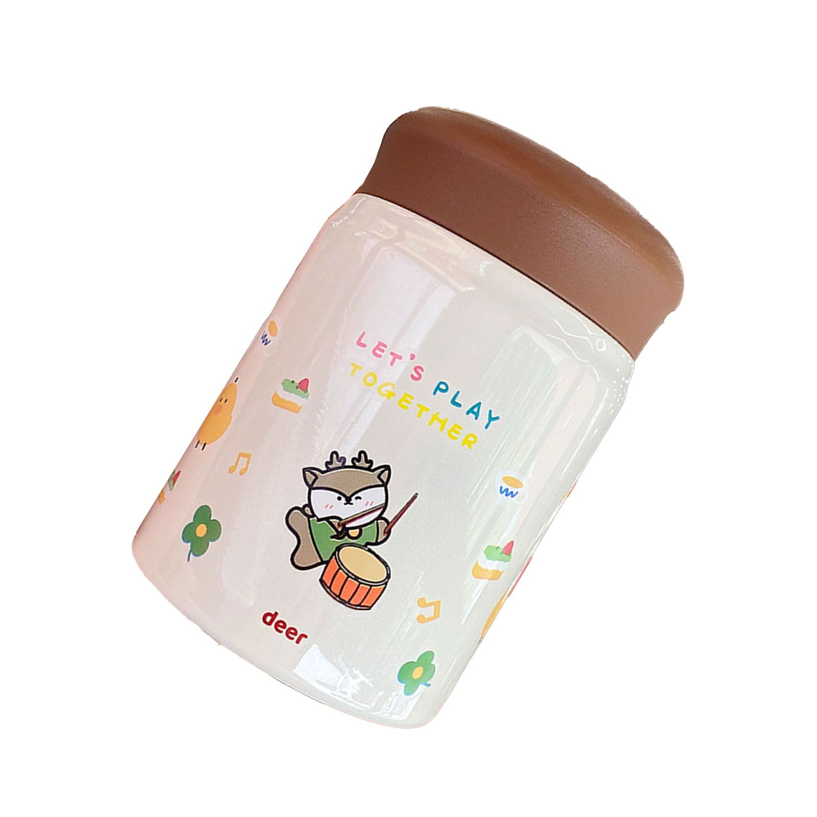320ml Stainless Steel Insulated Vacuum Food Jar Cup Container with Lid for Outdoor Cartoon Portable Bottle Deer - Image 2