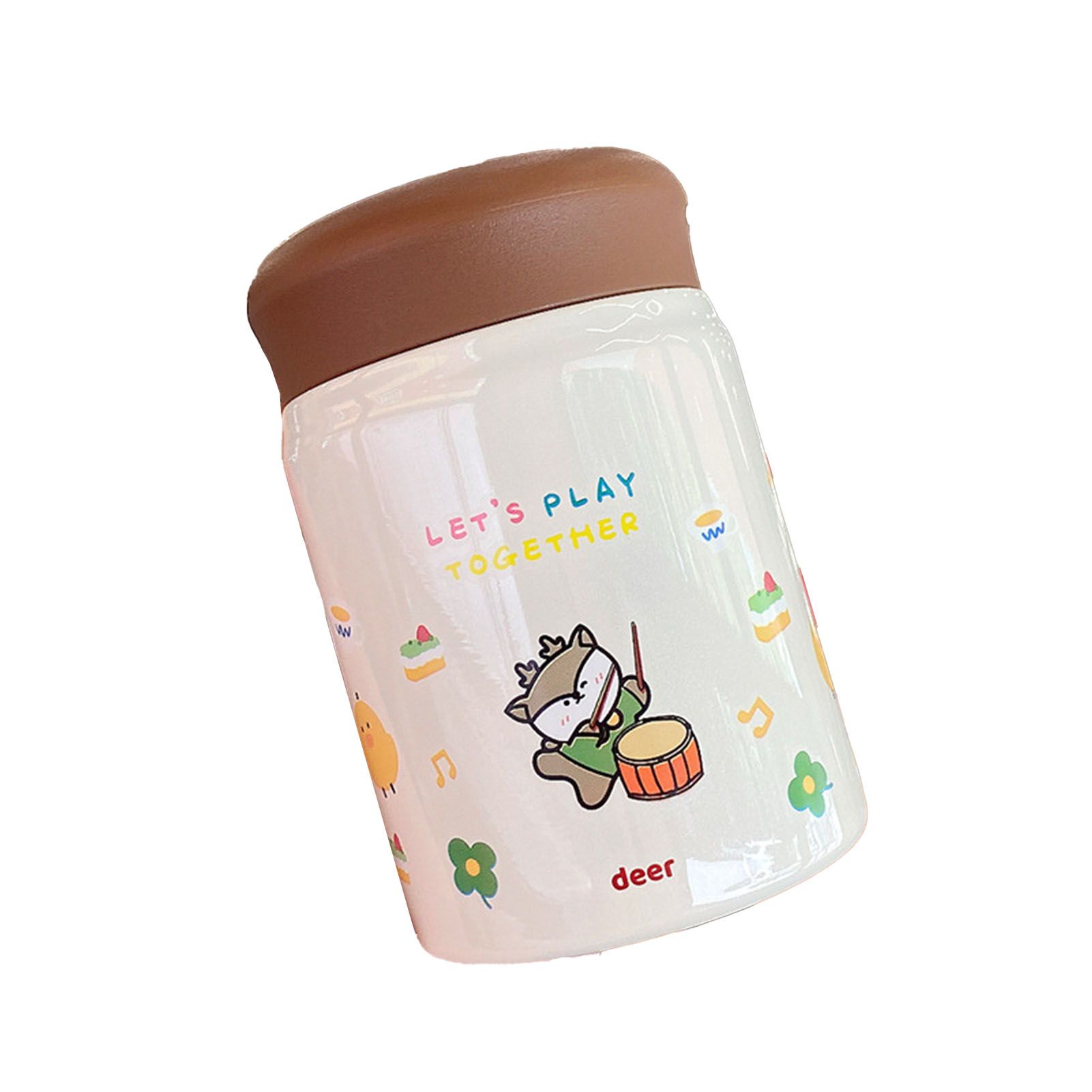 320ml Stainless Steel Insulated Vacuum Food Jar Cup Container with Lid for Outdoor Cartoon Portable Bottle Deer - Image 3