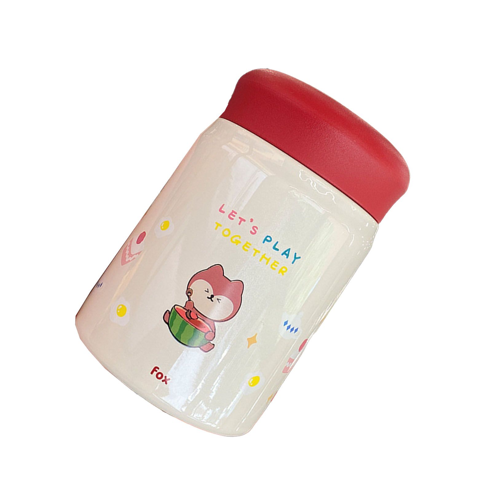 320ml Stainless Steel Insulated Vacuum Food Jar Cup Container with Lid for Outdoor Cartoon Portable Bottle Fox - Image 3