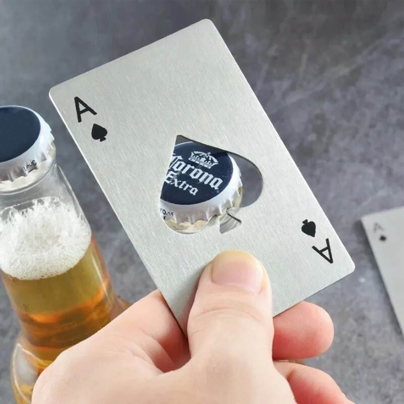 20 Pcs Poker Card Bottle Opener Beer Openers Stainless Steel Black Silver Cup Mat for Wallet Gifts - Image 5