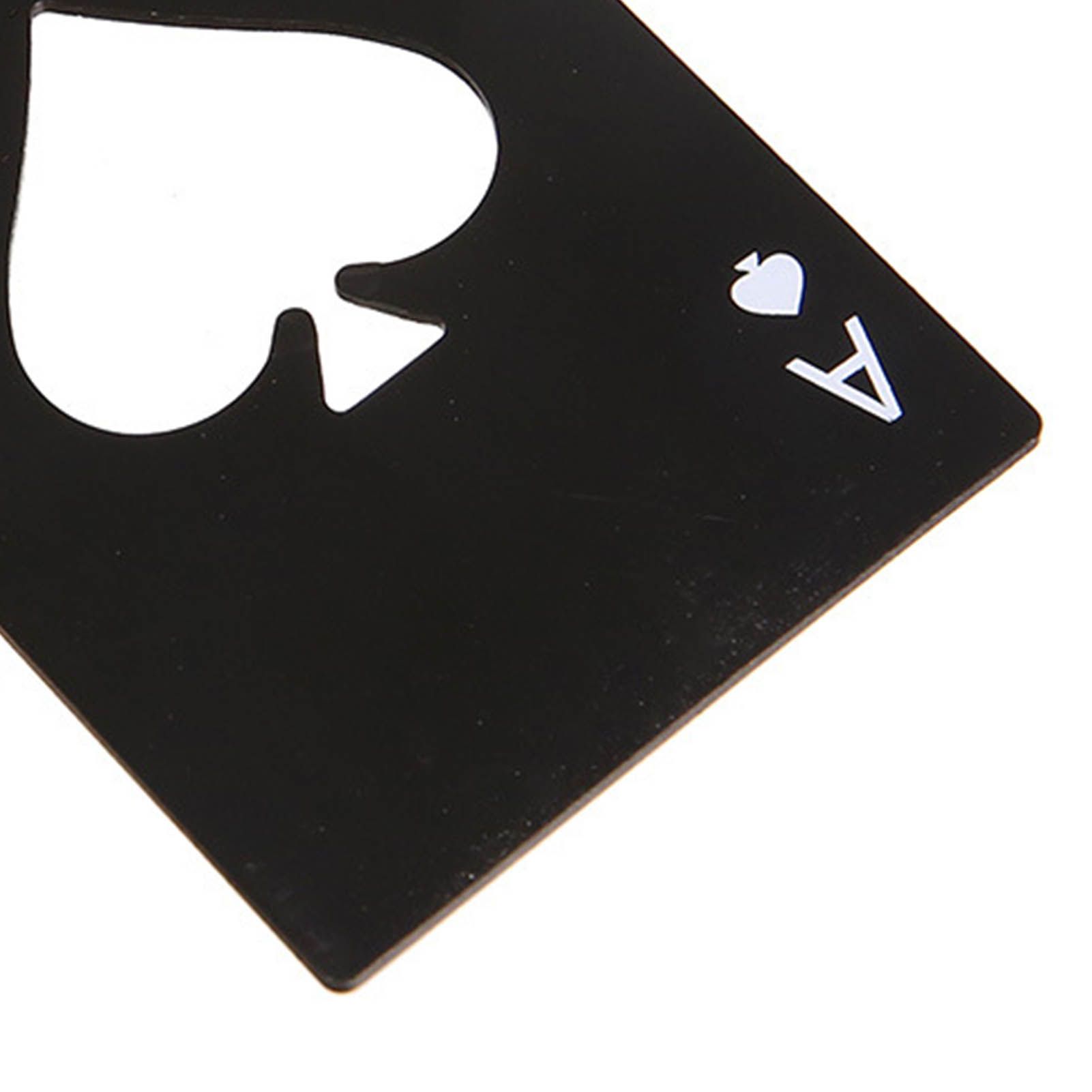 20 Pcs Poker Card Bottle Opener Beer Openers Stainless Steel Black Silver Cup Mat for Wallet Gifts - Image 7