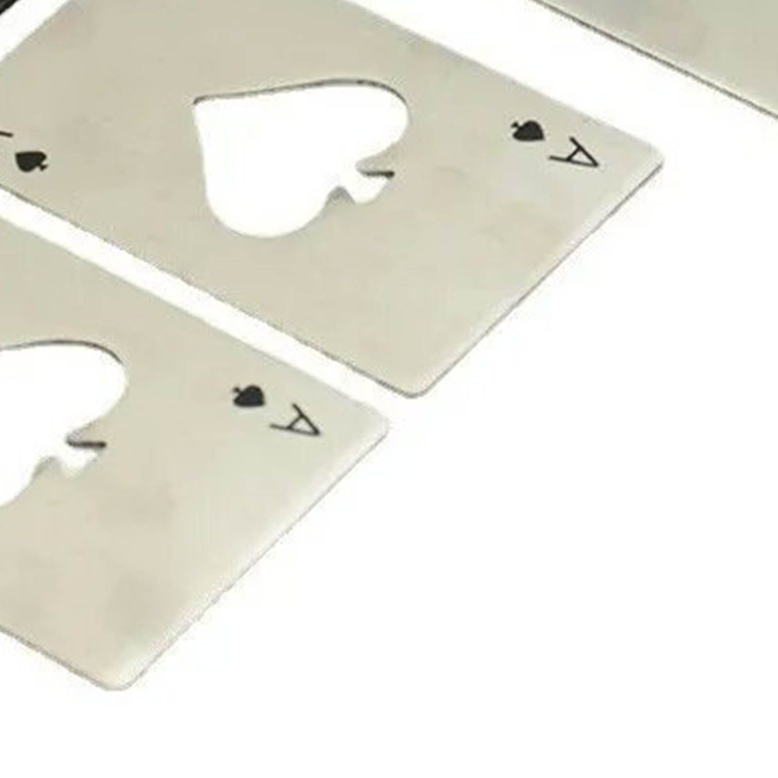 20 Pcs Poker Card Bottle Opener Beer Openers Stainless Steel Black Silver Cup Mat for Wallet Gifts - Image 8