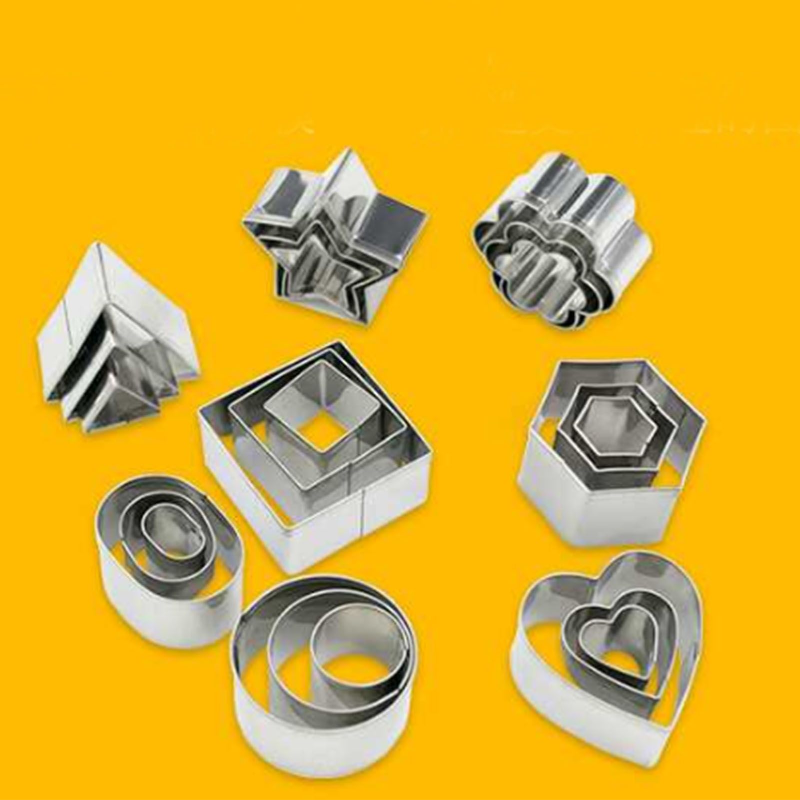 24 Pcs Cookie Cutters Set Biscuit Mould 430 Stainless Steel Vegetable Fruit Cutters for DIY Baking Cooking - Image 5