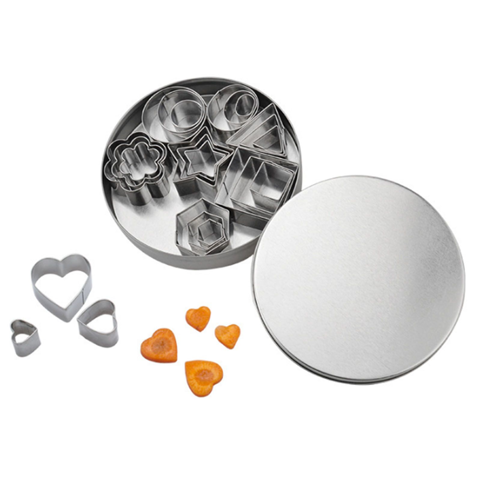 24 Pcs Cookie Cutters Set Biscuit Mould 430 Stainless Steel Vegetable Fruit Cutters for DIY Baking Cooking - Image 7