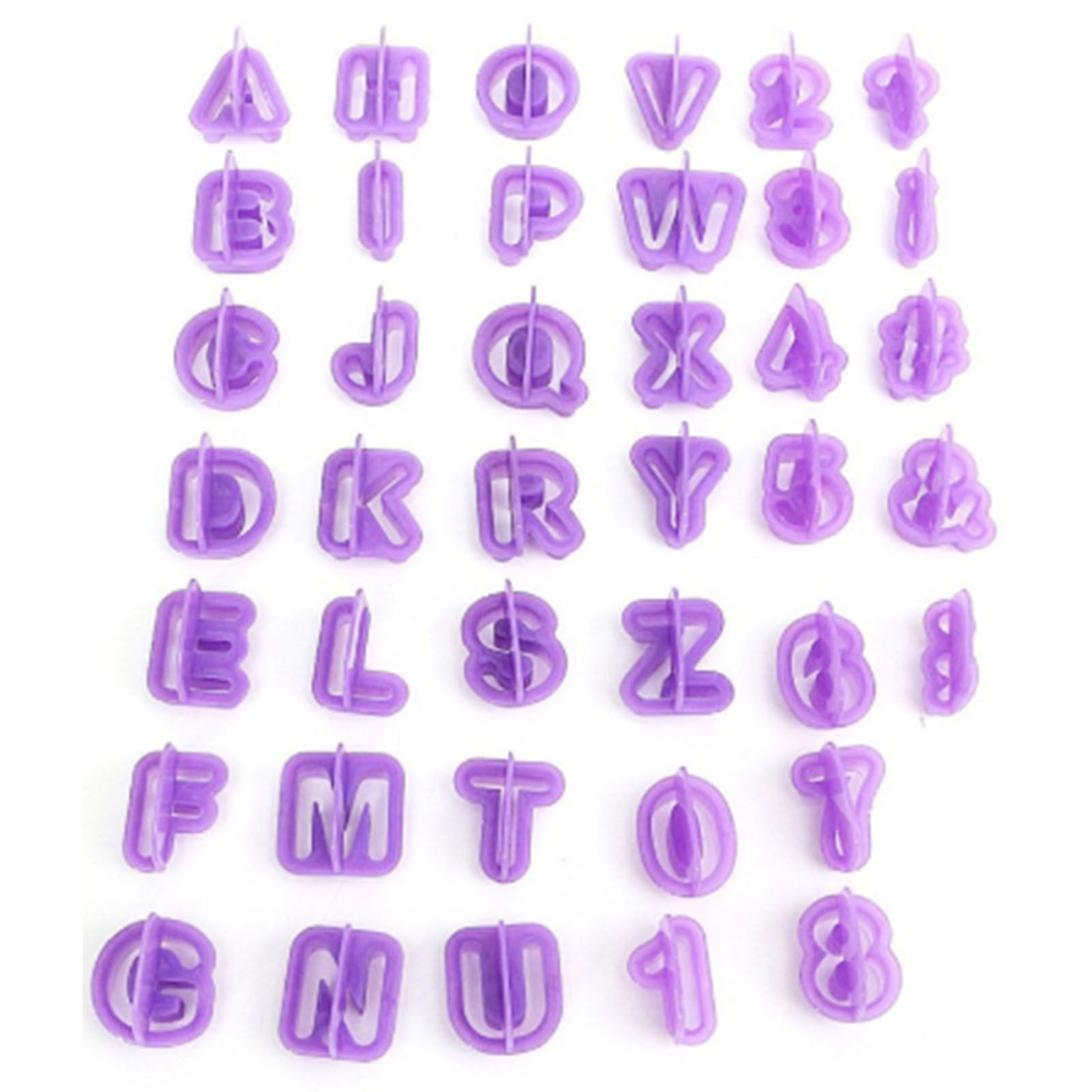 40pcs Numeral Alphabetic Cake Stencils Semiotic Food Grade Plastic Cake Topper Decorative Fillings for Home Baking - Image 2