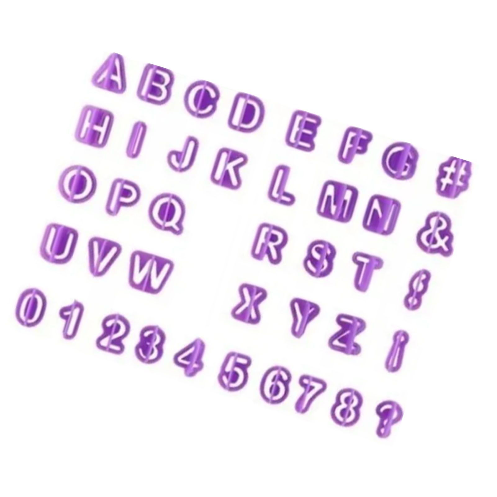 40pcs Numeral Alphabetic Cake Stencils Semiotic Food Grade Plastic Cake Topper Decorative Fillings for Home Baking - Image 3