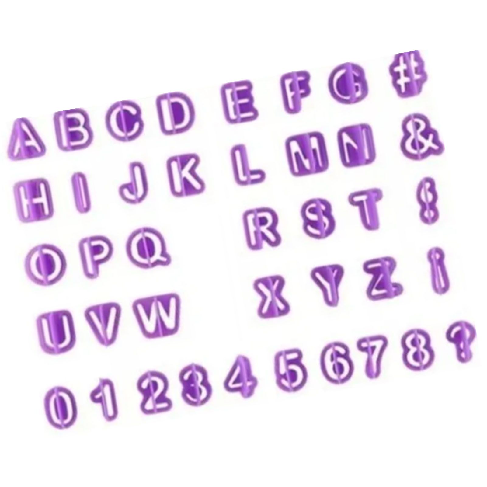 40pcs Numeral Alphabetic Cake Stencils Semiotic Food Grade Plastic Cake Topper Decorative Fillings for Home Baking - Image 4