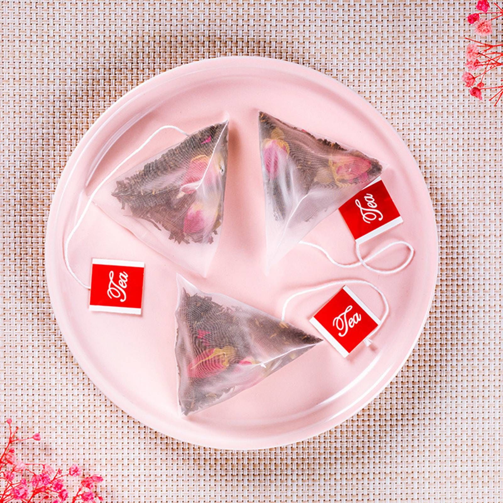 Rose Black Tea 30 Triangular Bags Boiling Water Brewing Portable Flower Tea for Women Girls - Image 5