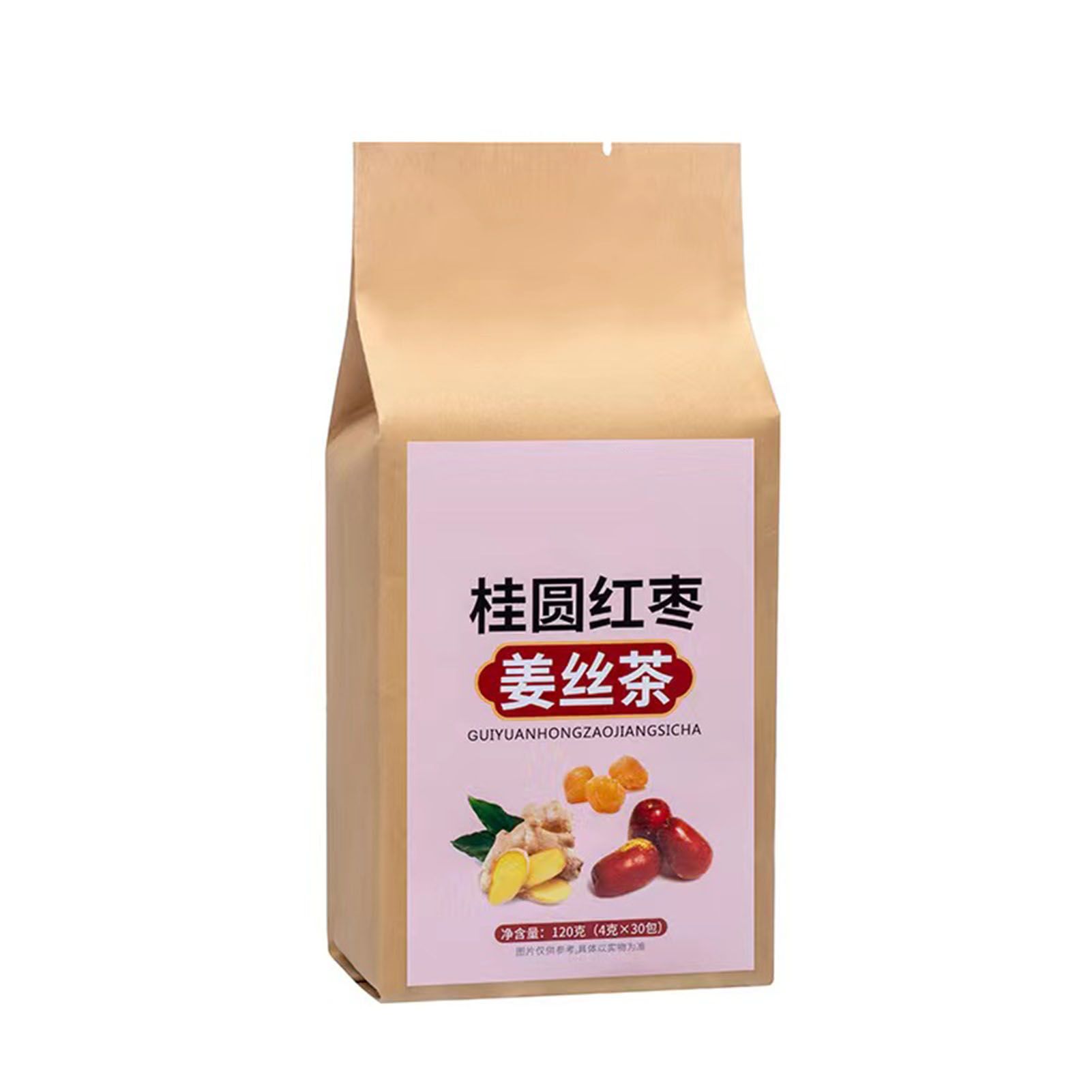 30 Count Longan Jujuba Ginger Tea Healthy Herbal Wolfberry Rose Tea Bags for Women 120g - Image 1