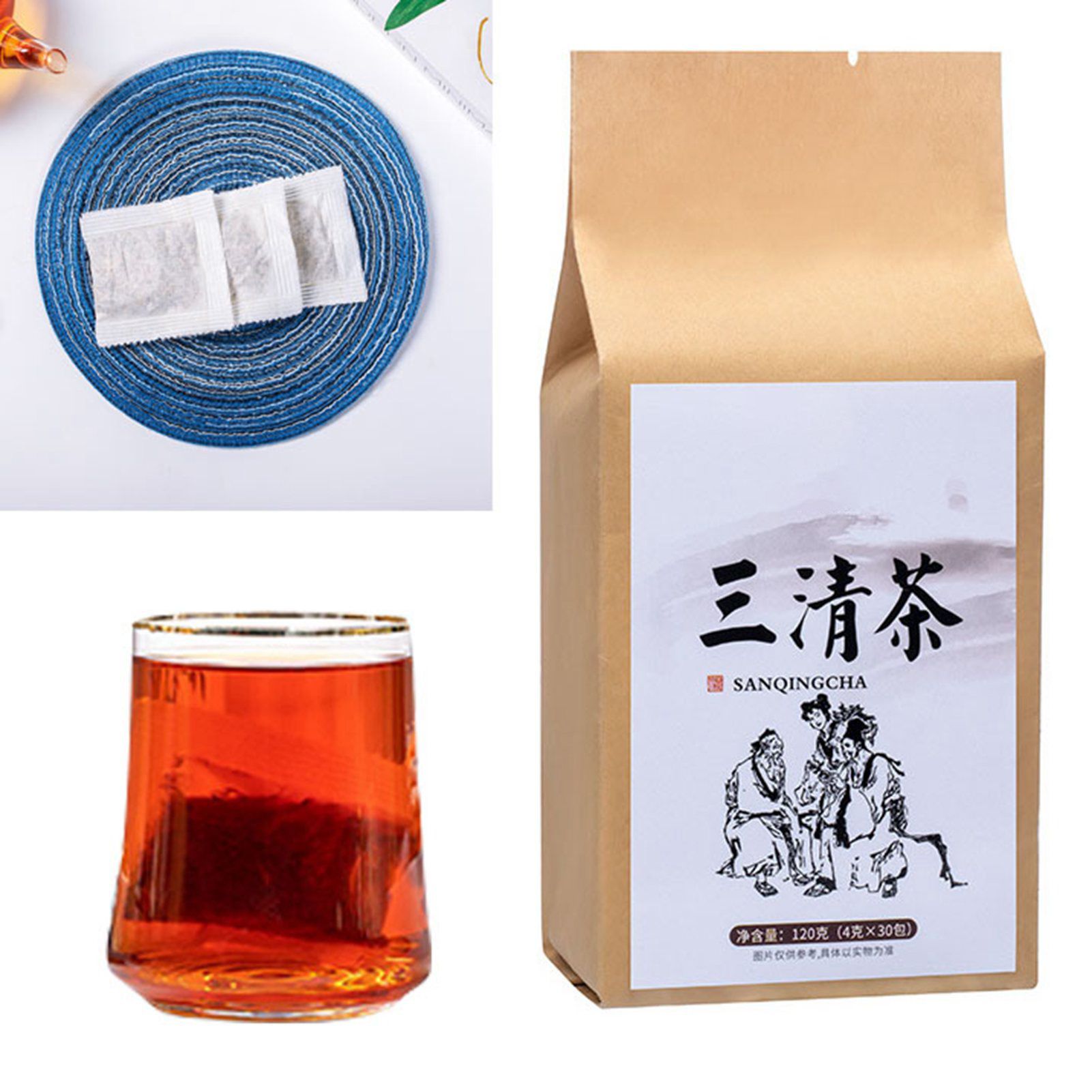 30 Bags Sanqing Tea Independent Packaging 120g 18 Mouth Shelf Life Health Tea Bag for Daily Friends - Image 5