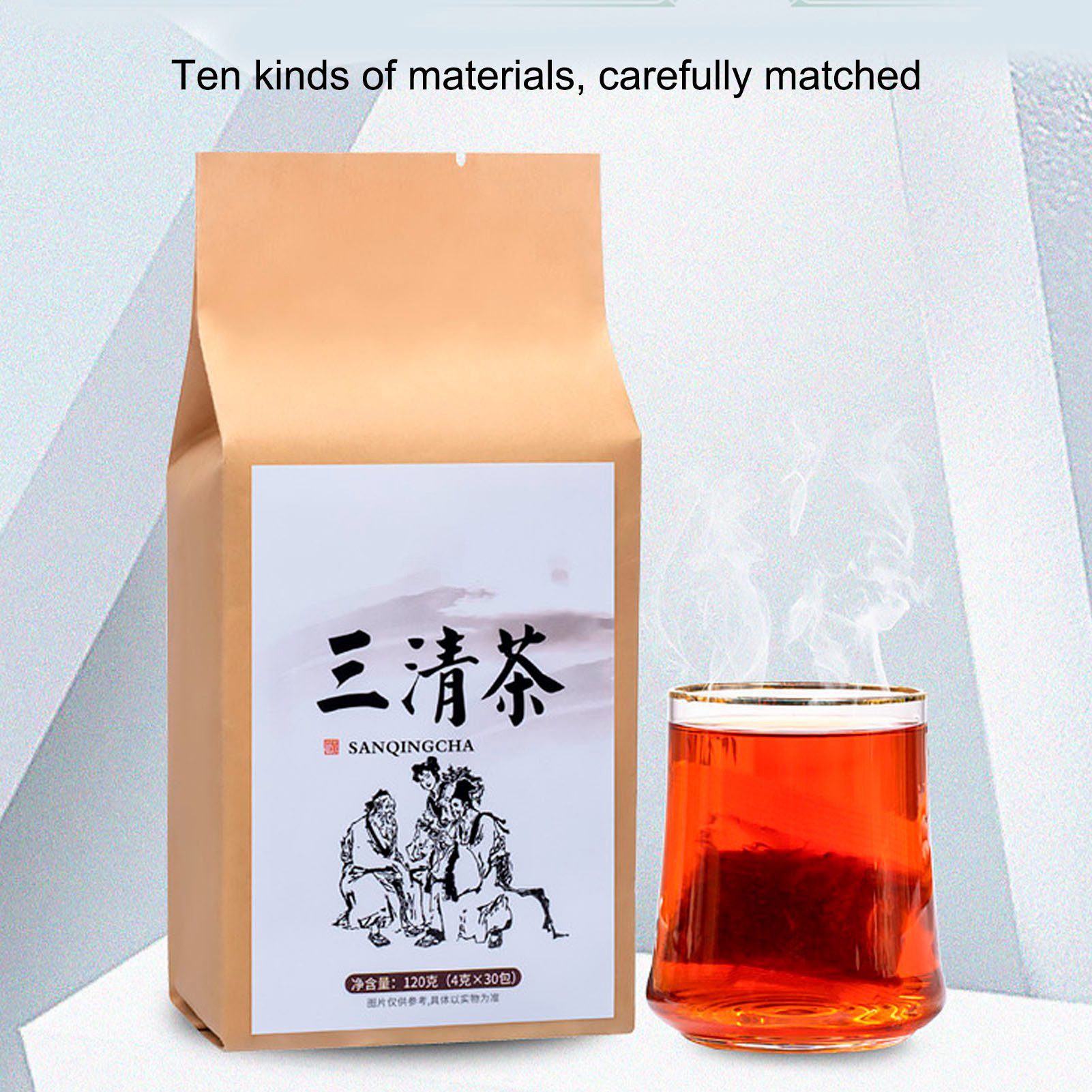 30 Bags Sanqing Tea Independent Packaging 120g 18 Mouth Shelf Life Health Tea Bag for Daily Friends - Image 7