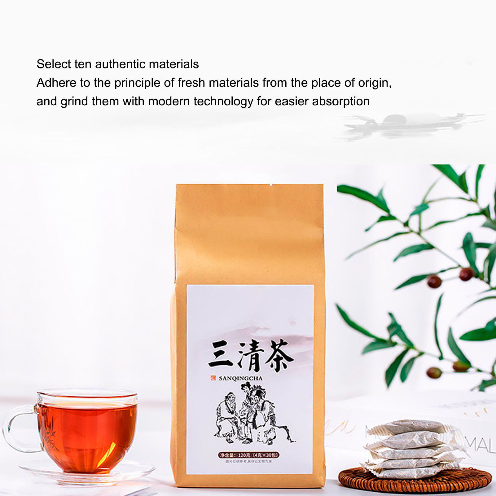 30 Bags Sanqing Tea Independent Packaging 120g 18 Mouth Shelf Life Health Tea Bag for Daily Friends - Image 8