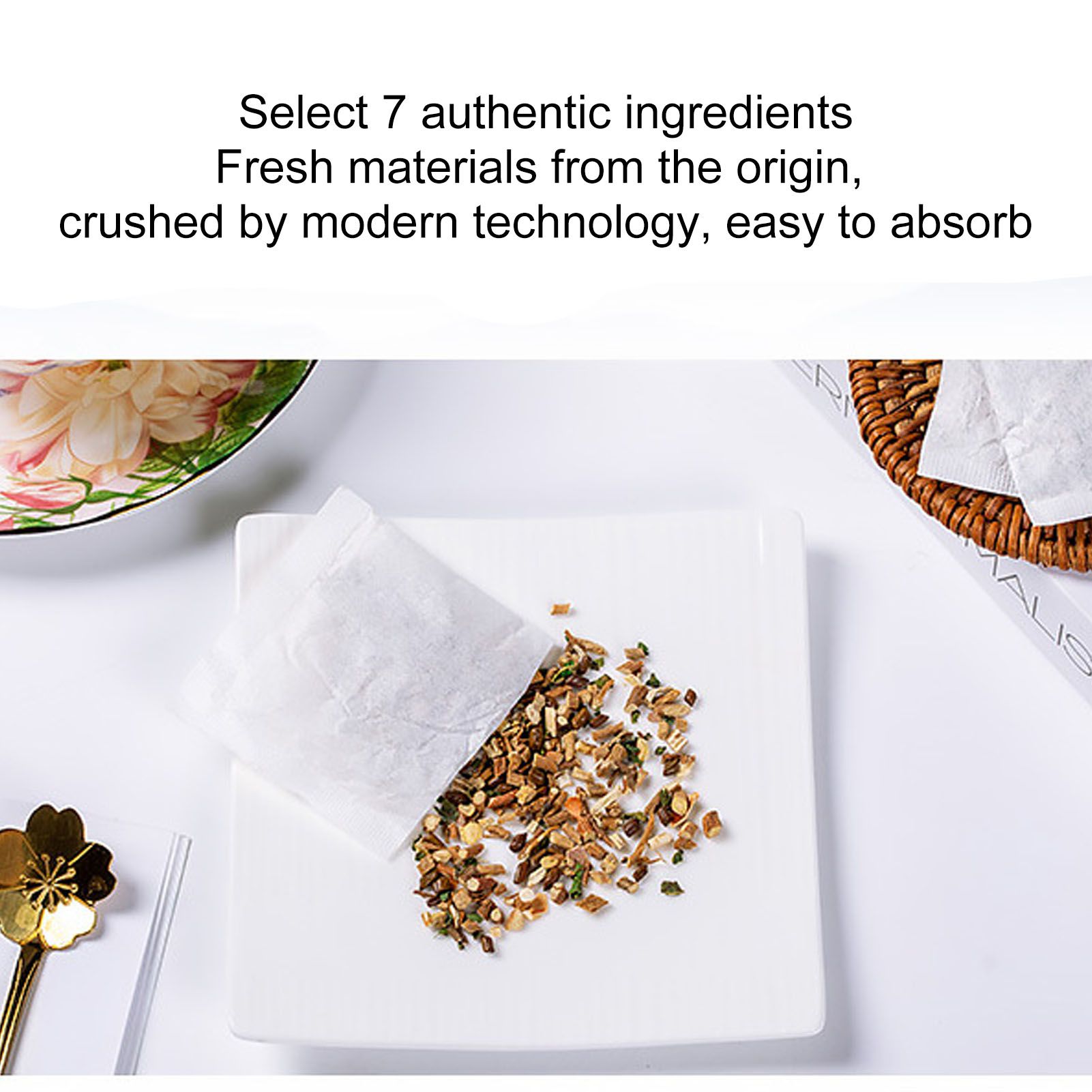 30 Count Chicory Gardenia Tea Kudzu Root Burdock Root Healthy Tea Bag Lily Licorice Herbal Tea Sampler 120g - Image 4