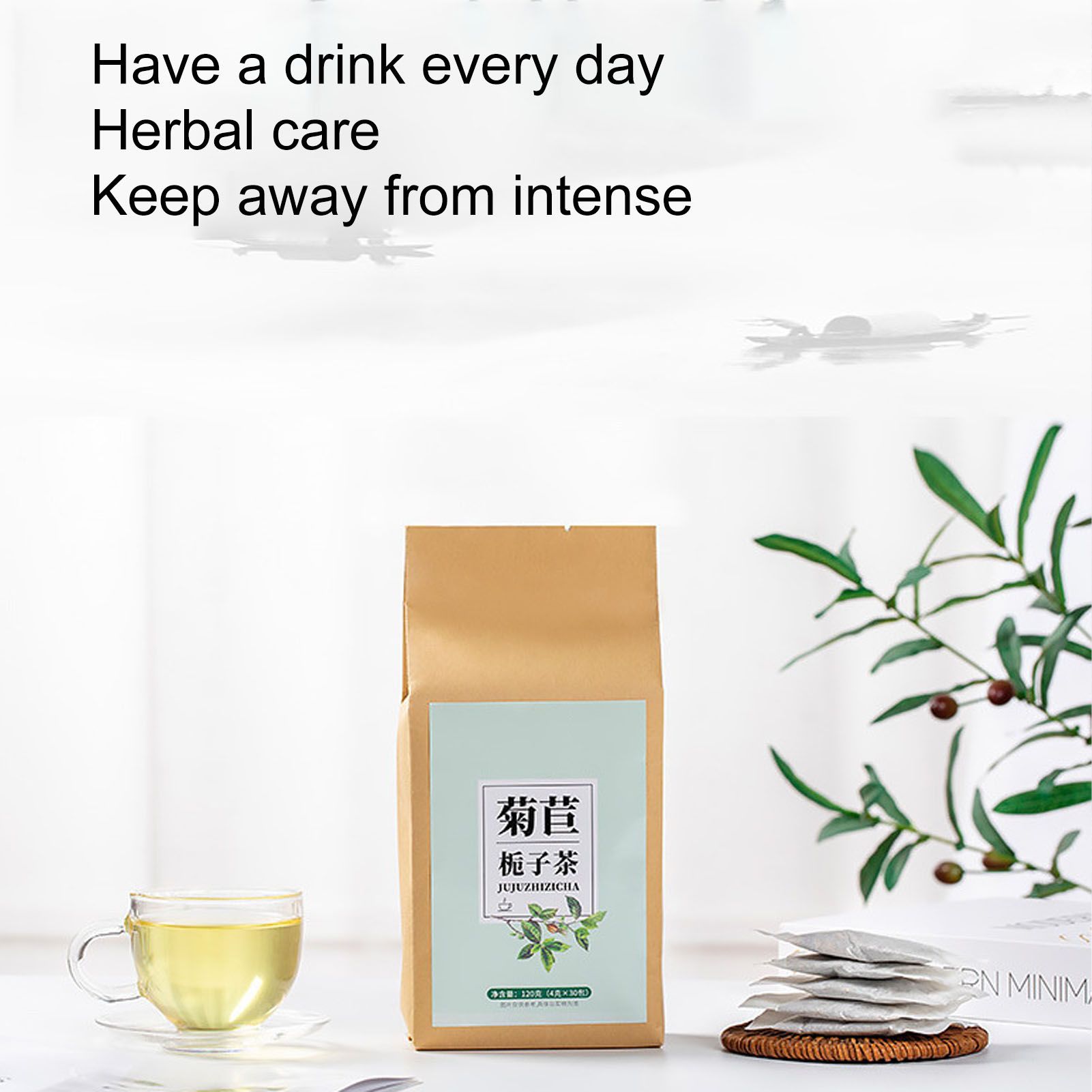 30 Count Chicory Gardenia Tea Kudzu Root Burdock Root Healthy Tea Bag Lily Licorice Herbal Tea Sampler 120g - Image 6