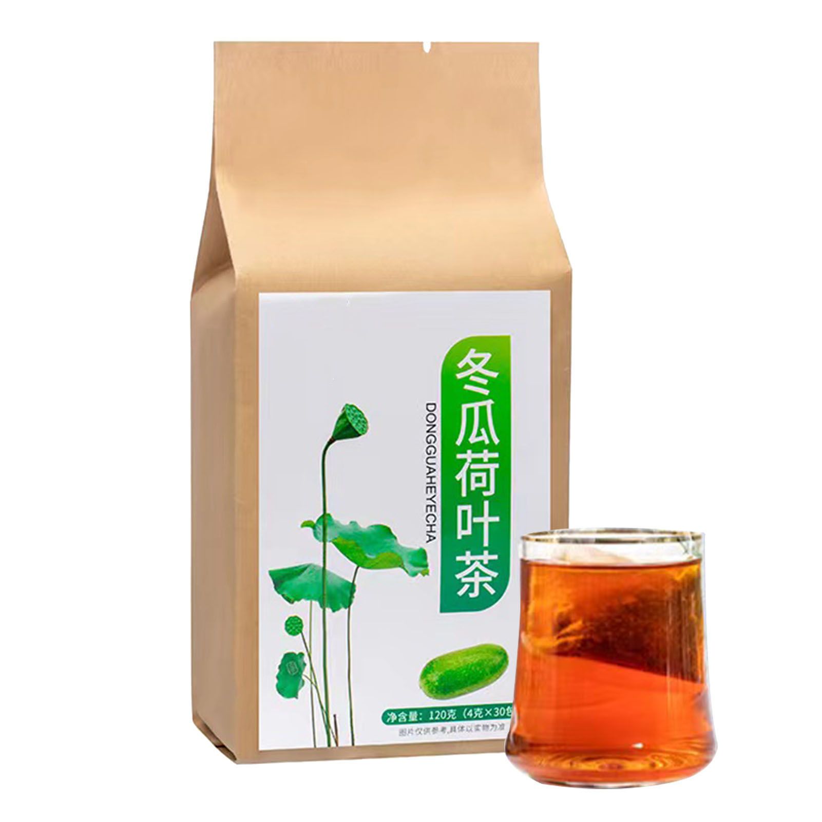 Natural Tea Winter Melon Lotus Leaf Cassia Seed Hawthorn Double Red Rose Licorice Orange Peel Barley 120g 30 Counts - Image 2