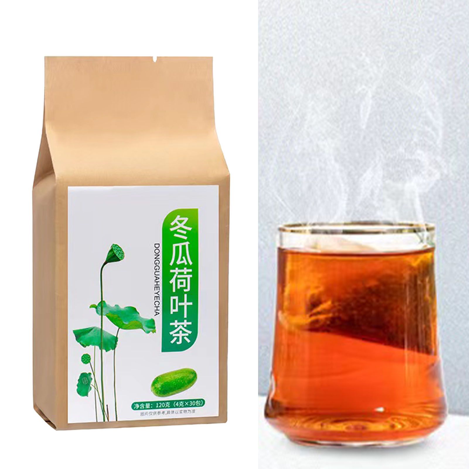 Natural Tea Winter Melon Lotus Leaf Cassia Seed Hawthorn Double Red Rose Licorice Orange Peel Barley 120g 30 Counts - Image 4