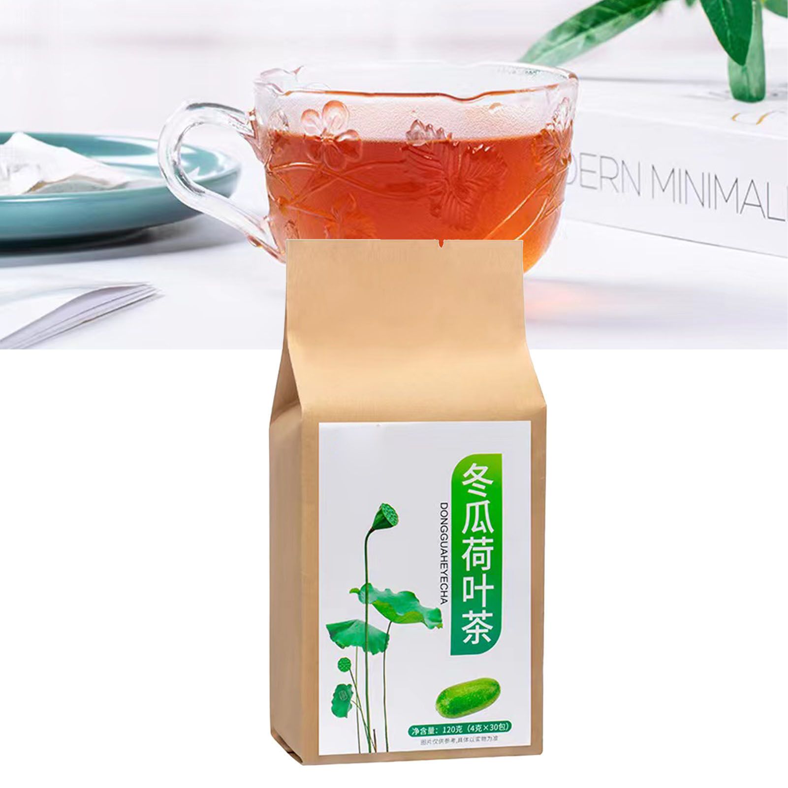 Natural Tea Winter Melon Lotus Leaf Cassia Seed Hawthorn Double Red Rose Licorice Orange Peel Barley 120g 30 Counts - Image 5