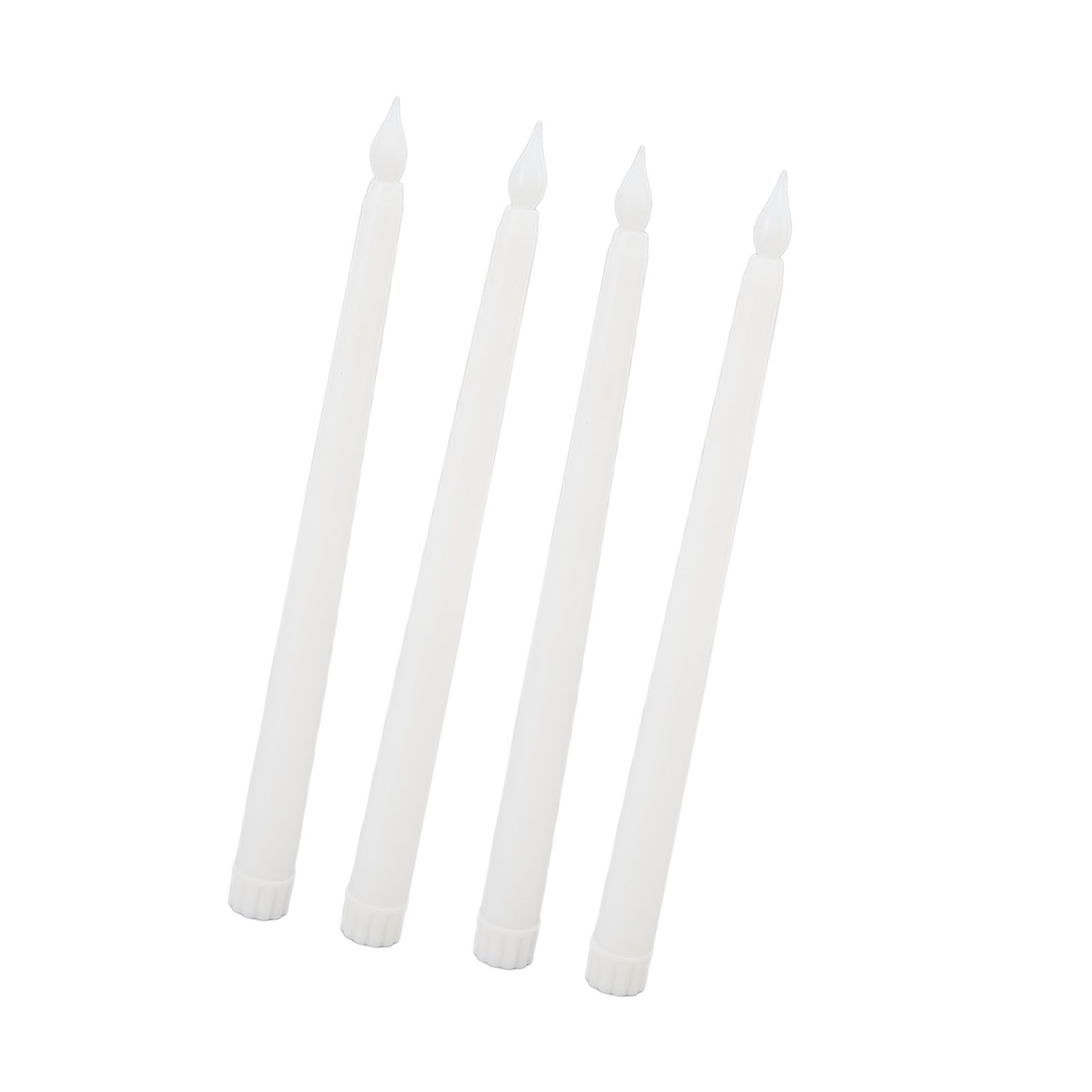 4 Pcs LED Candles Smoke Free Flameless Safe Environmentally Friendly Warm Light Electric LED Taper Candle White - Image 3