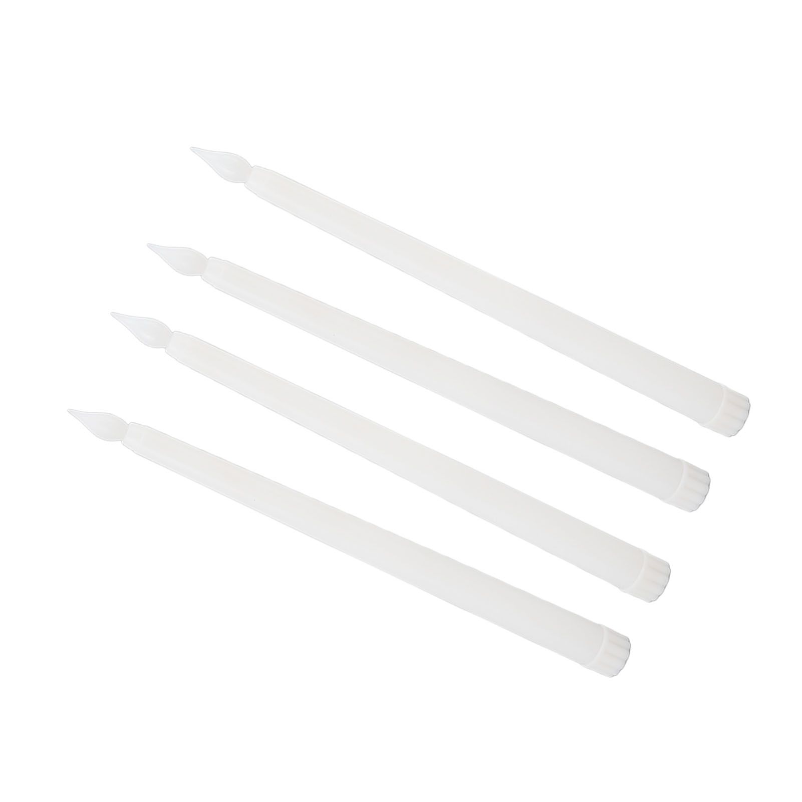 4 Pcs LED Candles Smoke Free Flameless Safe Environmentally Friendly Warm Light Electric LED Taper Candle White - Image 4