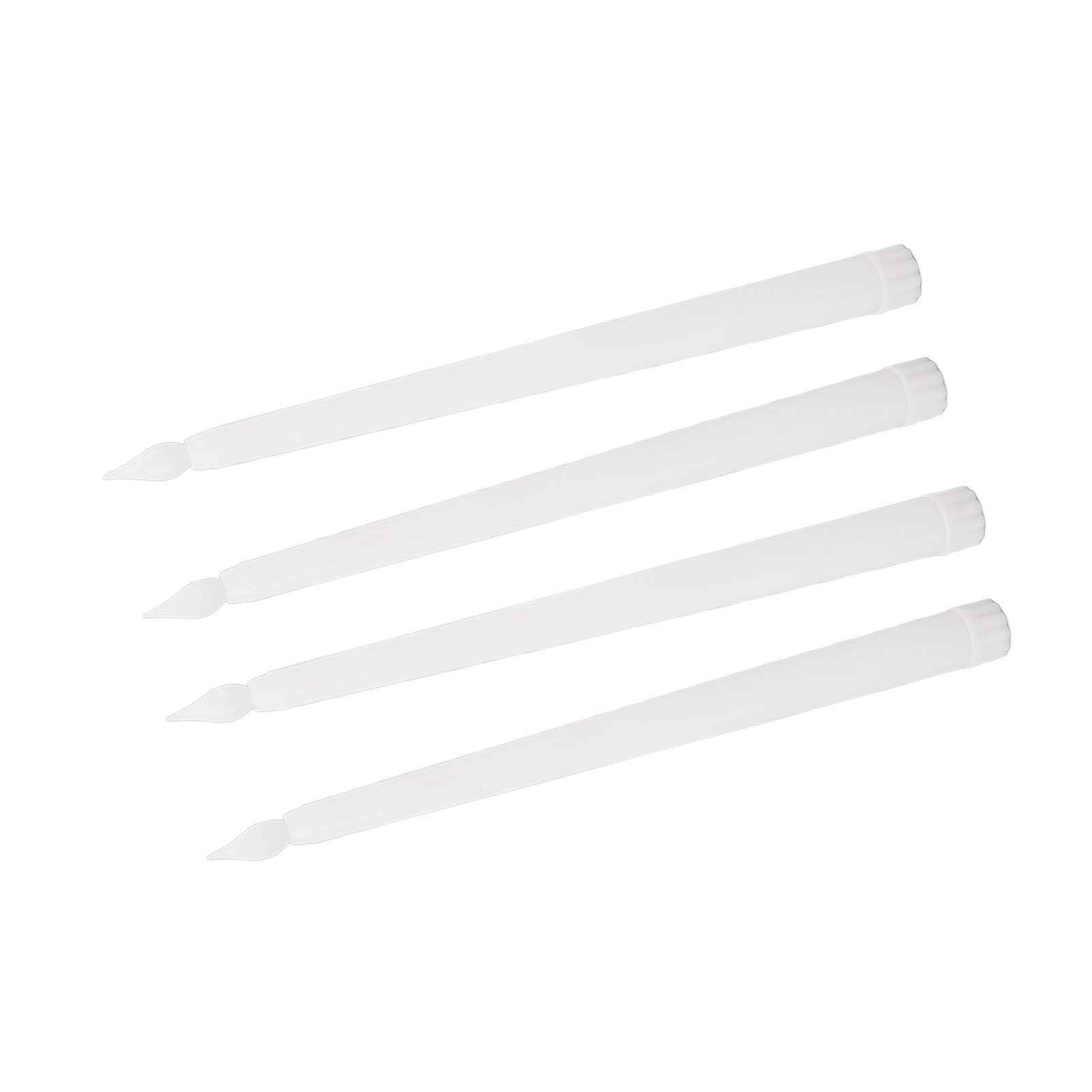 4 Pcs LED Candles Smoke Free Flameless Safe Environmentally Friendly Warm Light Electric LED Taper Candle White - Image 5