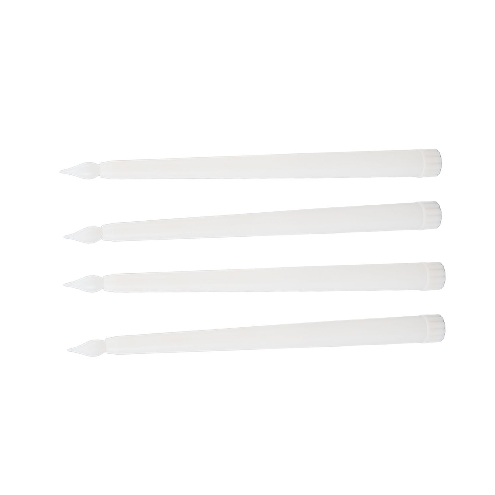 4 Pcs LED Candles Smoke Free Flameless Safe Environmentally Friendly Warm Light Electric LED Taper Candle White - Image 6