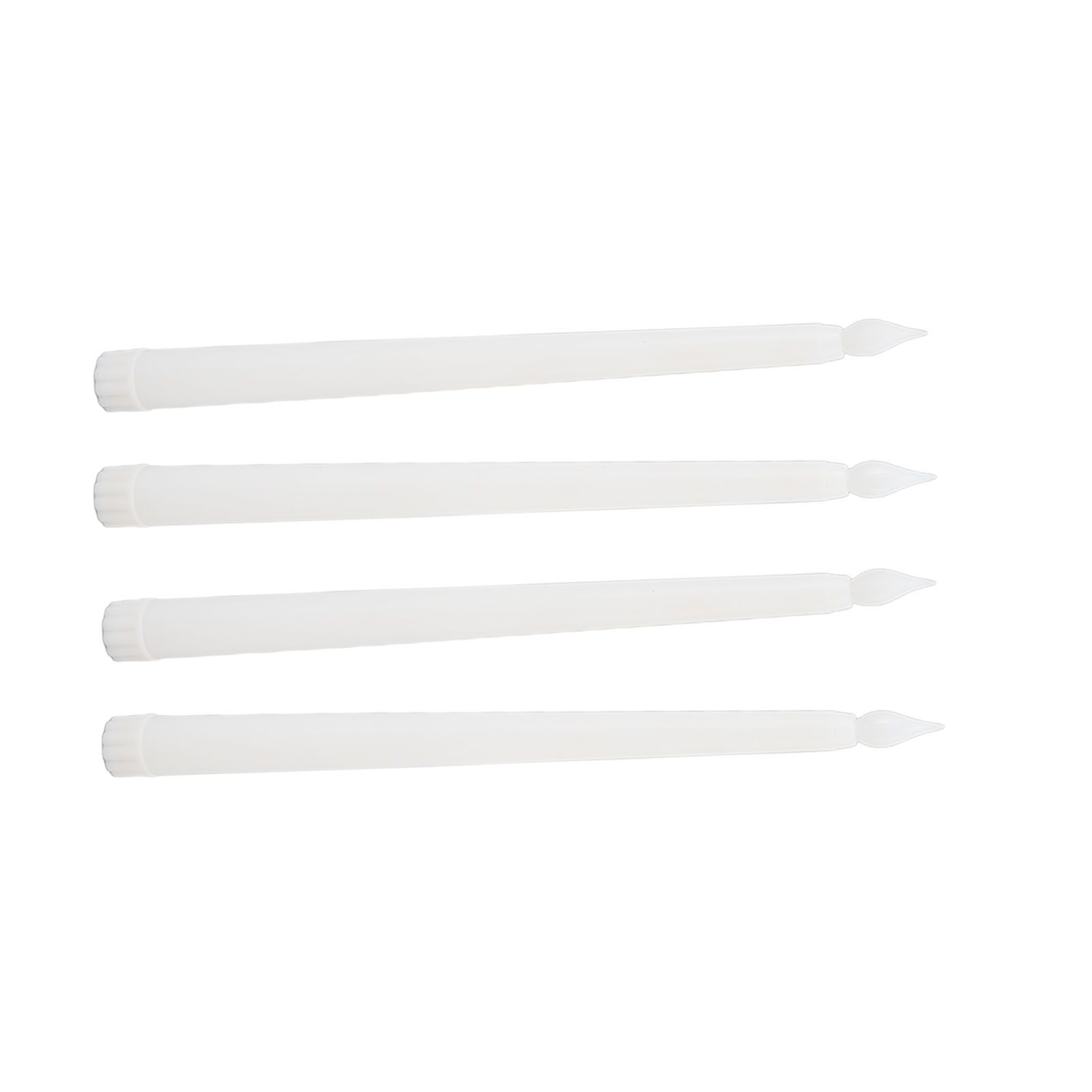 4 Pcs LED Candles Smoke Free Flameless Safe Environmentally Friendly Warm Light Electric LED Taper Candle White - Image 7
