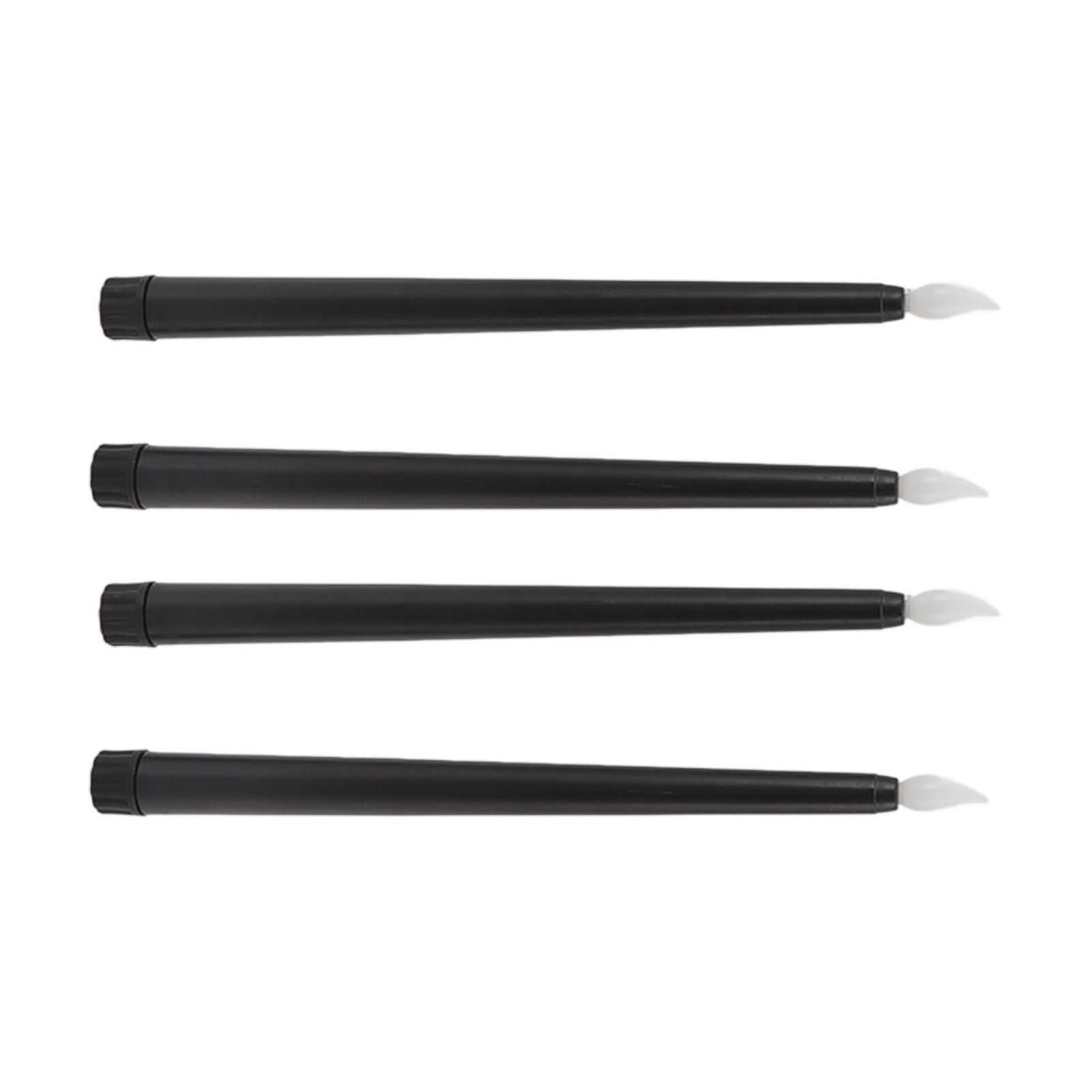 4 Pcs LED Candles Smoke Free Flameless Safe Environmentally Friendly Warm Light Electric LED Taper Candle Black - Image 2