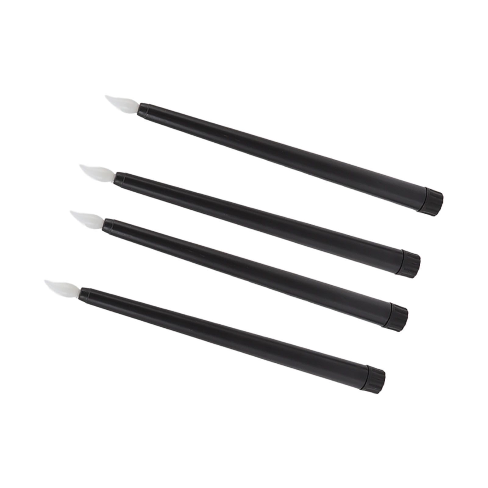 4 Pcs LED Candles Smoke Free Flameless Safe Environmentally Friendly Warm Light Electric LED Taper Candle Black - Image 3