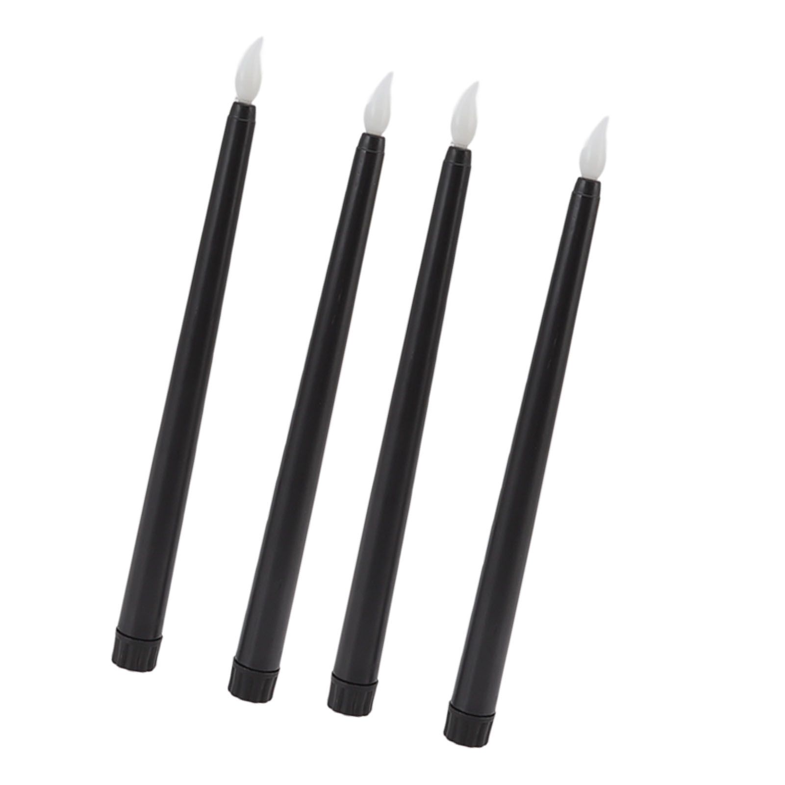 4 Pcs LED Candles Smoke Free Flameless Safe Environmentally Friendly Warm Light Electric LED Taper Candle Black - Image 7