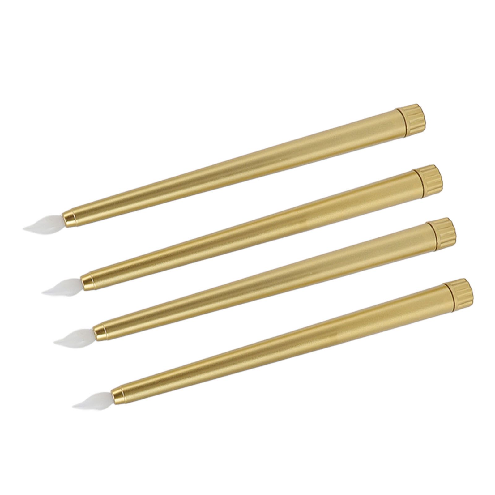 4 Pcs LED Candles Smoke Free Flameless Safe Environmentally Friendly Warm Light Electric LED Taper Candle Gold - Image 3