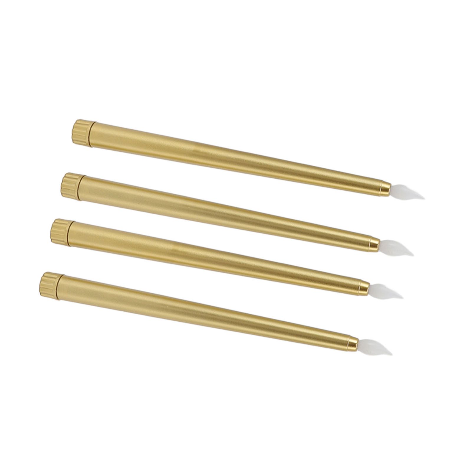 4 Pcs LED Candles Smoke Free Flameless Safe Environmentally Friendly Warm Light Electric LED Taper Candle Gold - Image 6