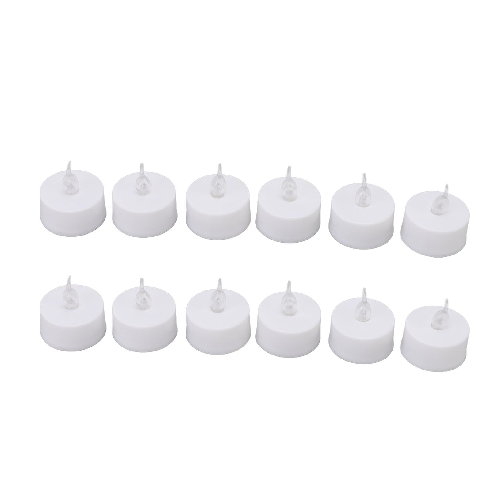12Pcs Flameless LED Candle Light Tea Lights Candles with Color Transparent Wick Halloween Holiday Party Room Ambinece Props - Image 2