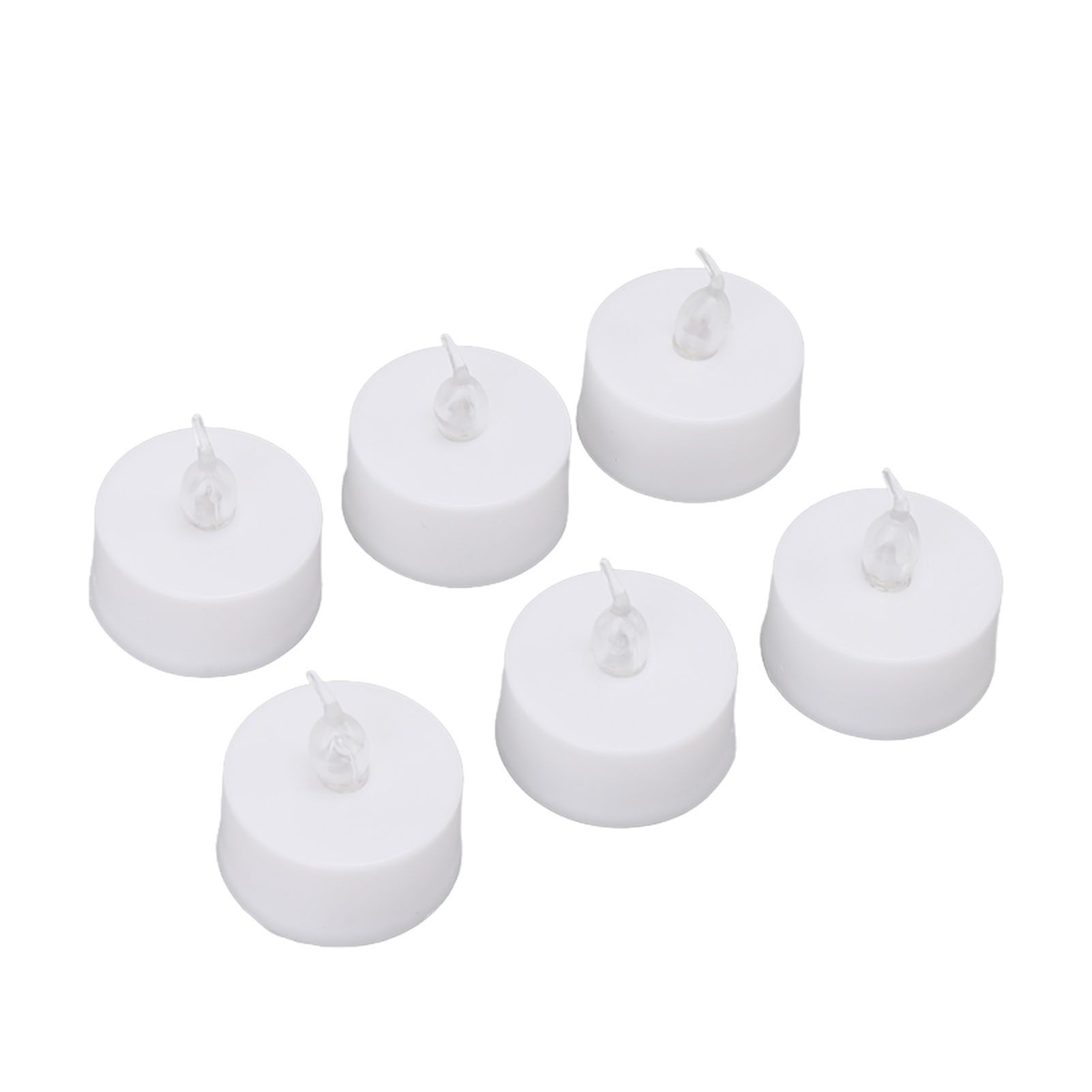 12Pcs Flameless LED Candle Light Tea Lights Candles with Color Transparent Wick Halloween Holiday Party Room Ambinece Props - Image 4
