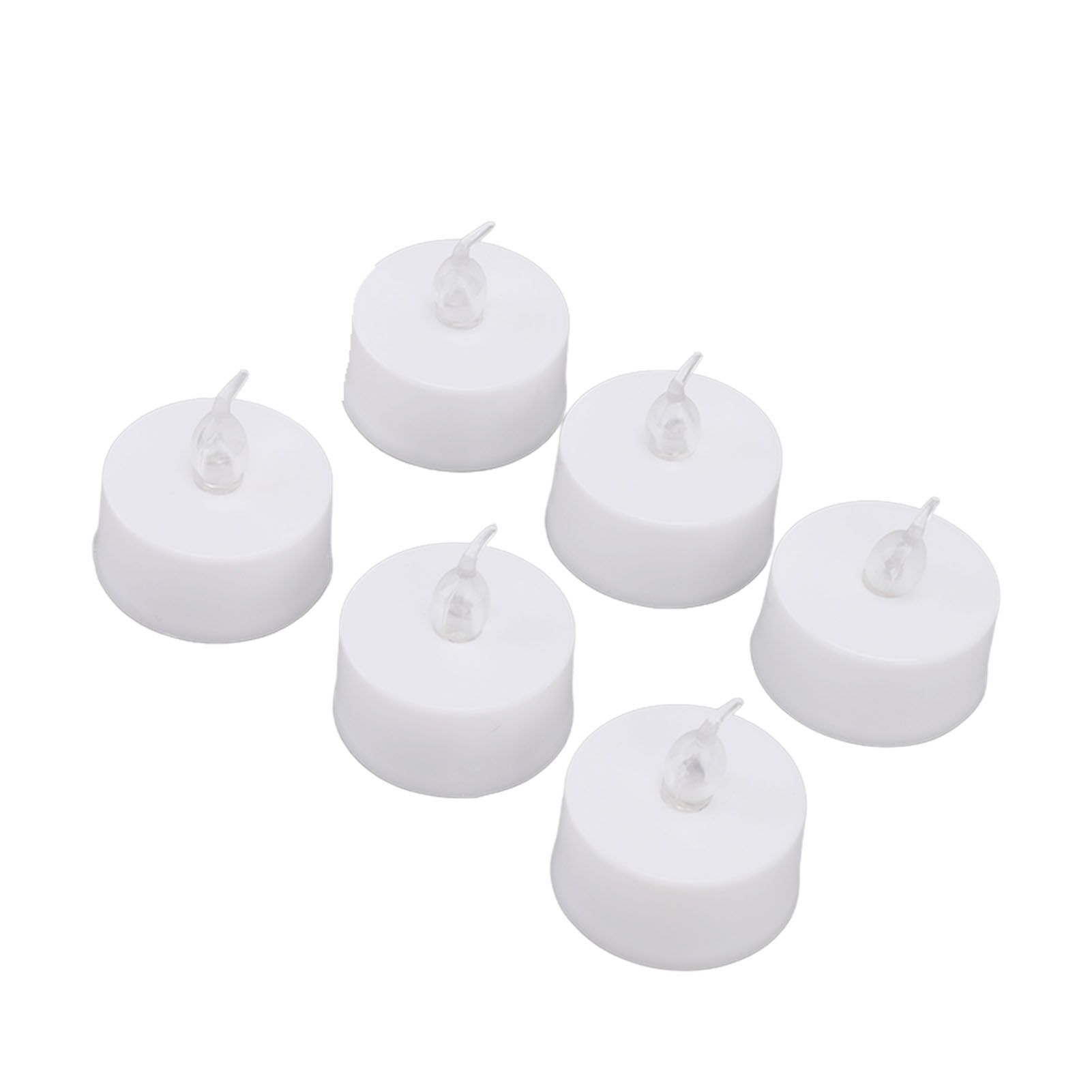 12Pcs Flameless LED Candle Light Tea Lights Candles with Color Transparent Wick Halloween Holiday Party Room Ambinece Props - Image 5