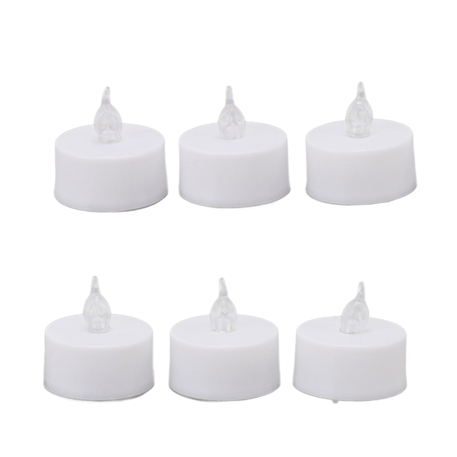 12Pcs Flameless LED Candle Light Tea Lights Candles with Color Transparent Wick Halloween Holiday Party Room Ambinece Props - Image 6