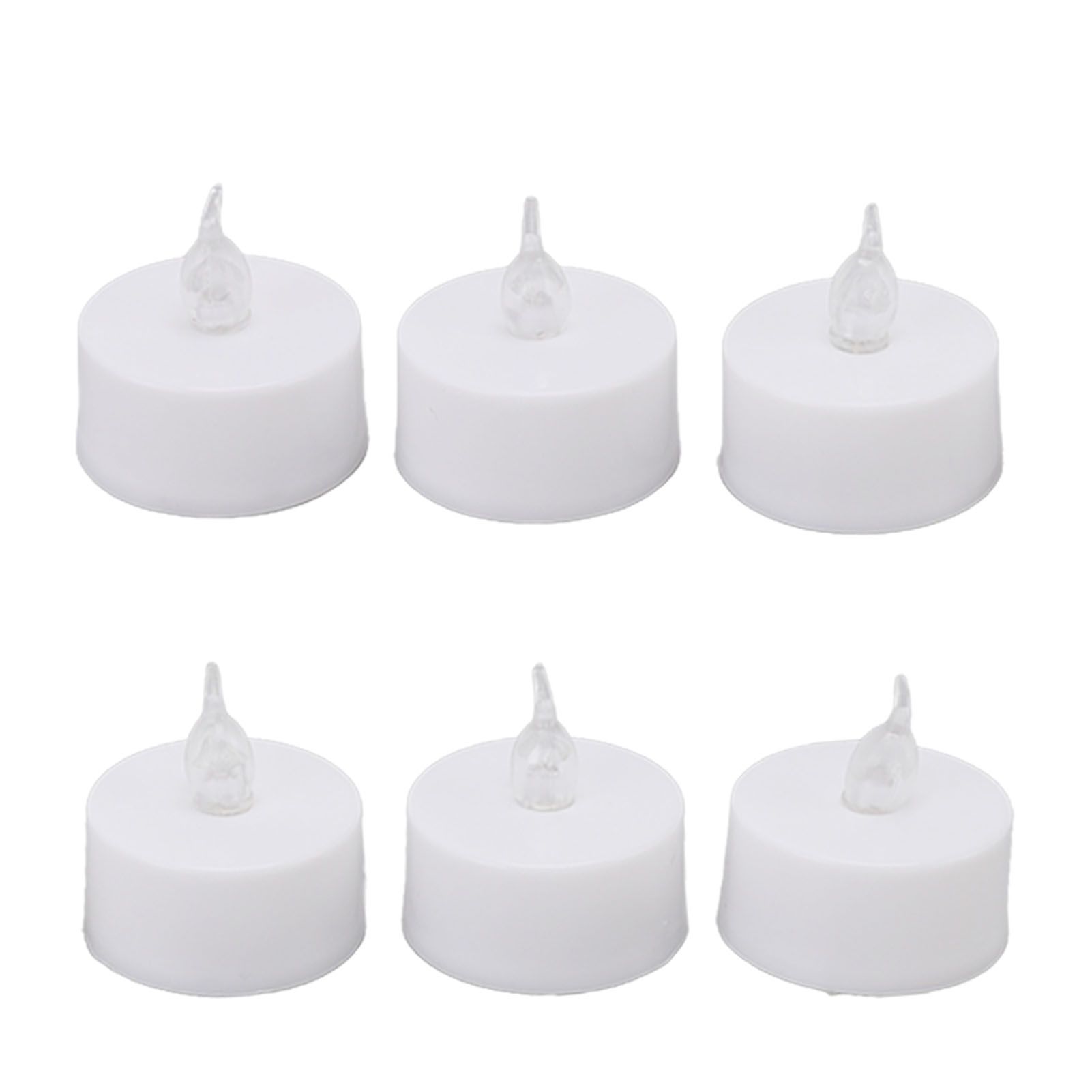 12Pcs Flameless LED Candle Light Tea Lights Candles with Color Transparent Wick Halloween Holiday Party Room Ambinece Props - Image 7